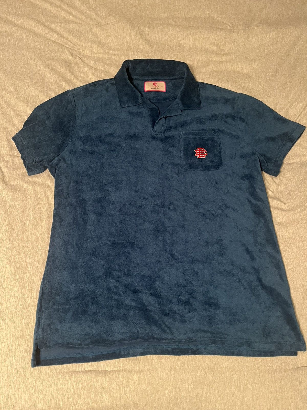 image of Eric Emanuel Terry Polo Opal Blue, Men's (Size 2XL)