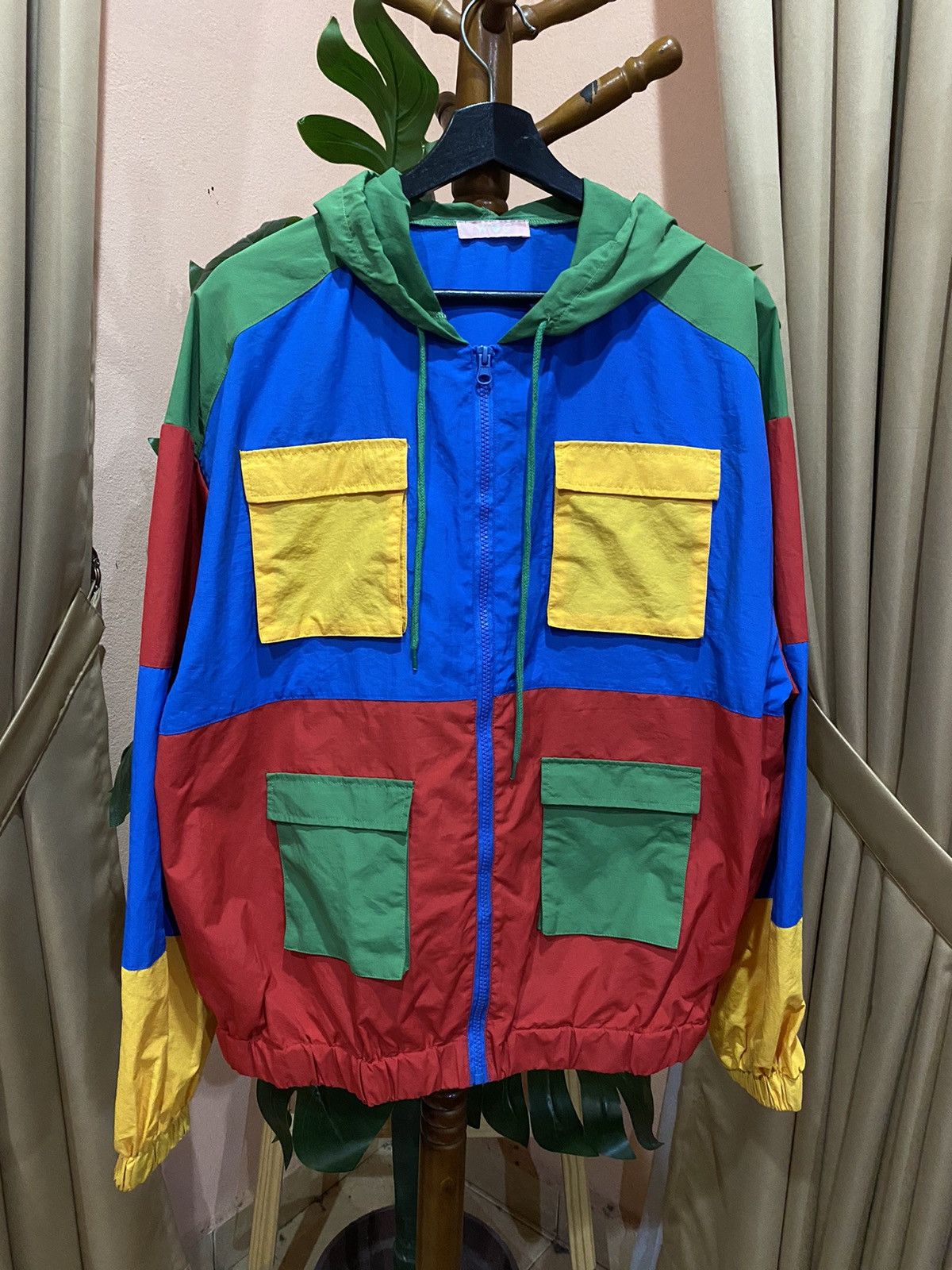Japanese Brand WEGO Color Block Hooded Jacket - Bold Retro Streetwear Size US L / EU 52-54 / 3 - 1 Thumbnail