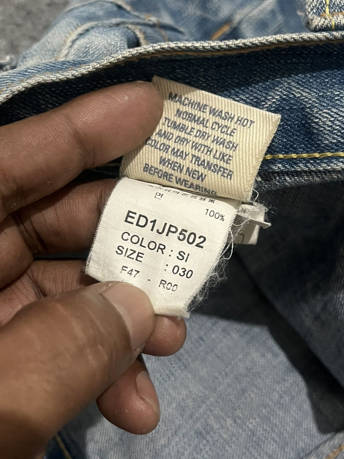Japanese Brand Evisu Genes Baggy Denim Silver Logo Embroidery Y2K Style Size US 30 / EU 46 - 23 Thumbnail