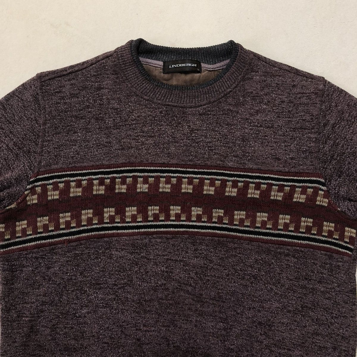 Lindbergh × Vintage VINTAGE LINDBERGH Knitted Sweatshirt Size US L / EU 52-54 / 3 - 2 Thumbnail