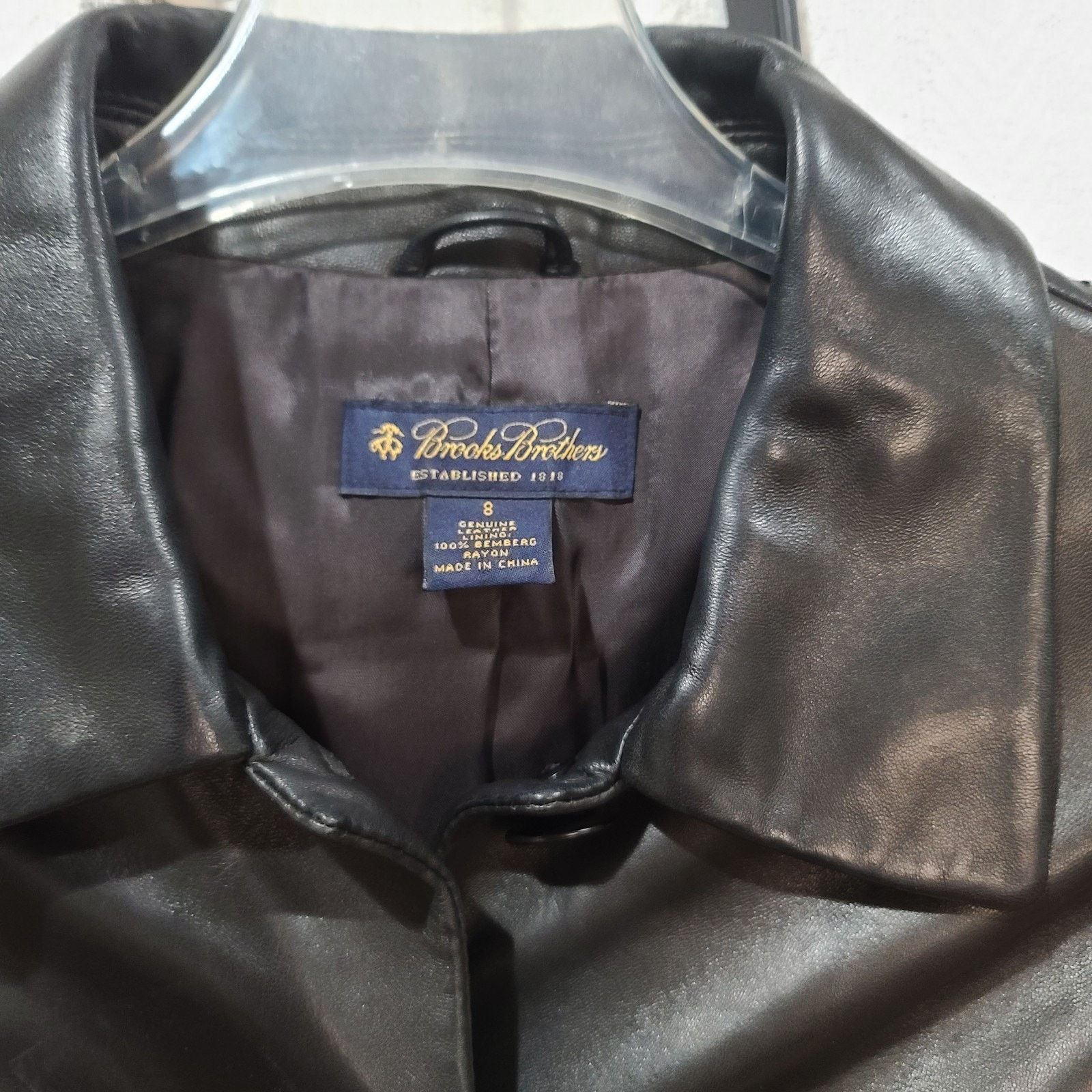 Brooks Brothers Brooks Brothers Vintage Women’s Black Leather Coat Size 8 Size M / US 6-8 / IT 42-44 - 2 Thumbnail