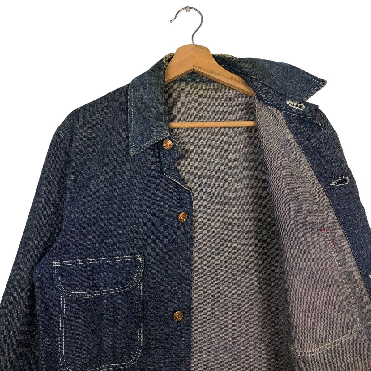 Vintage 🔥VINTAGE CHORE DENIM JACKET WRANGLER MULTI PCOKET Size US M / EU 48-50 / 2 - 12 Thumbnail