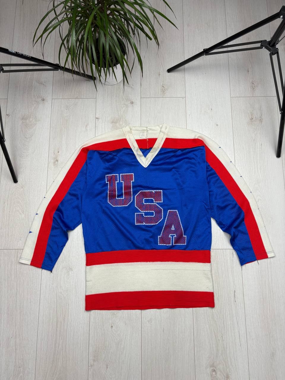 NHL Vintage 1970’s USA Hockey Jersey Small made in ITALY Size US S / EU 44-46 / 1 - 1 Thumbnail