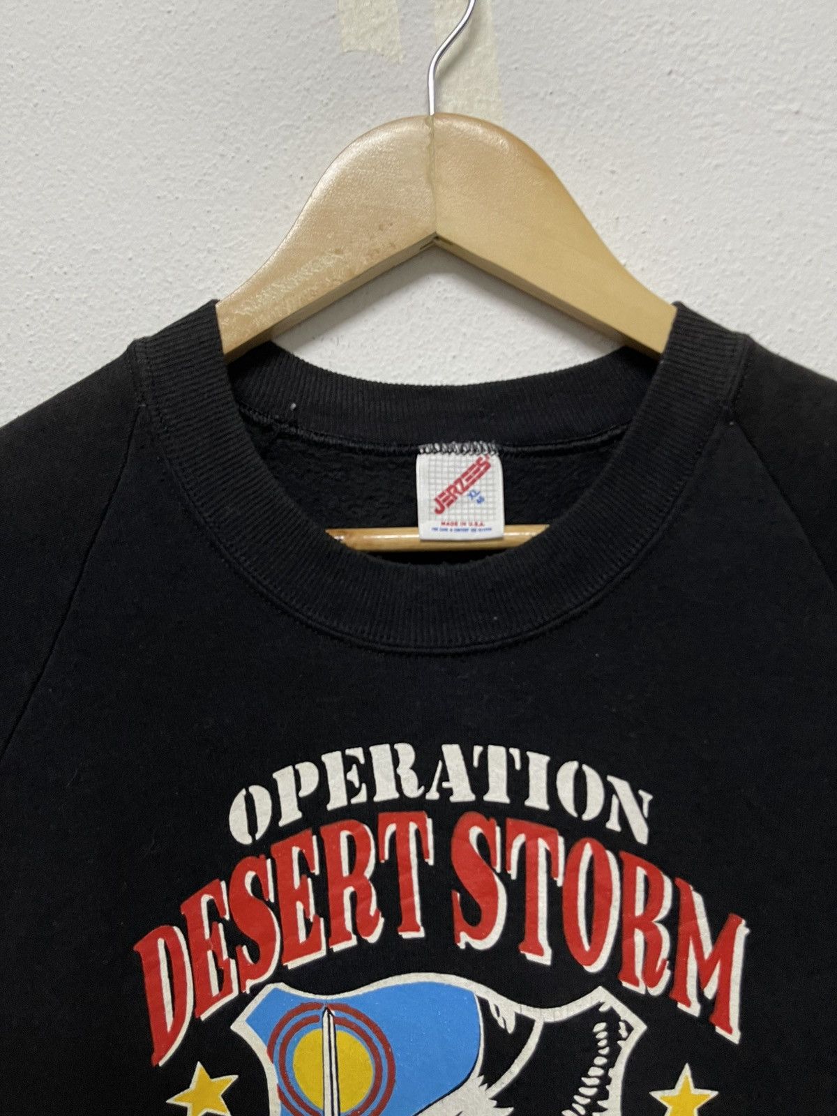Vintage 90s OPERATION DESSERT STORM US MILITARY SWEATSHIRT SUNFADED Size US XL / EU 56 / 4 - 7 Thumbnail