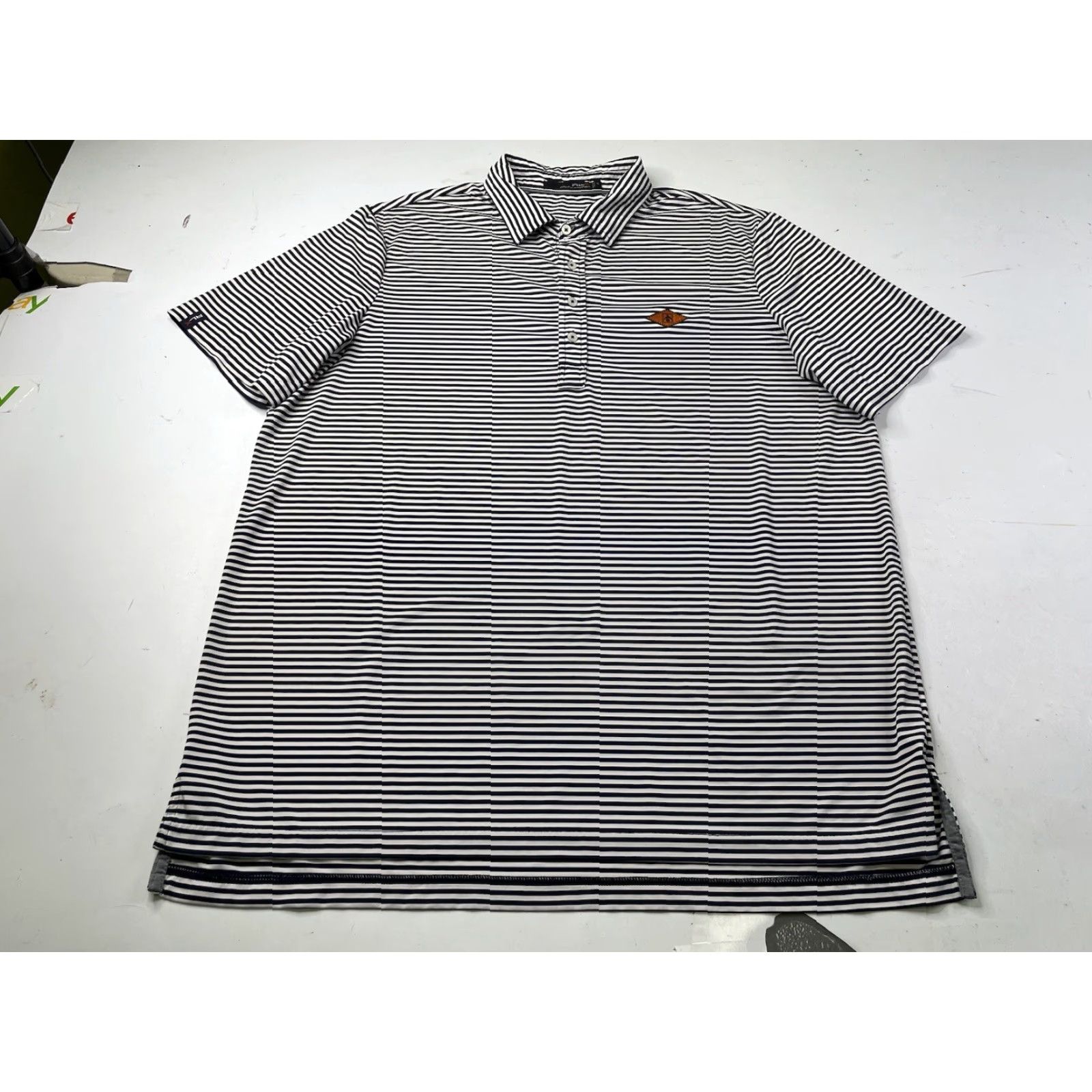 RLX Ralph Lauren RLX Ralph Lauren Polo Golf Shirt Mens XL Striped Short Sleeve Collared Logo Multicolor Activewear Casual Shirt Size US XL / EU 56 / 4 - 2 Thumbnail