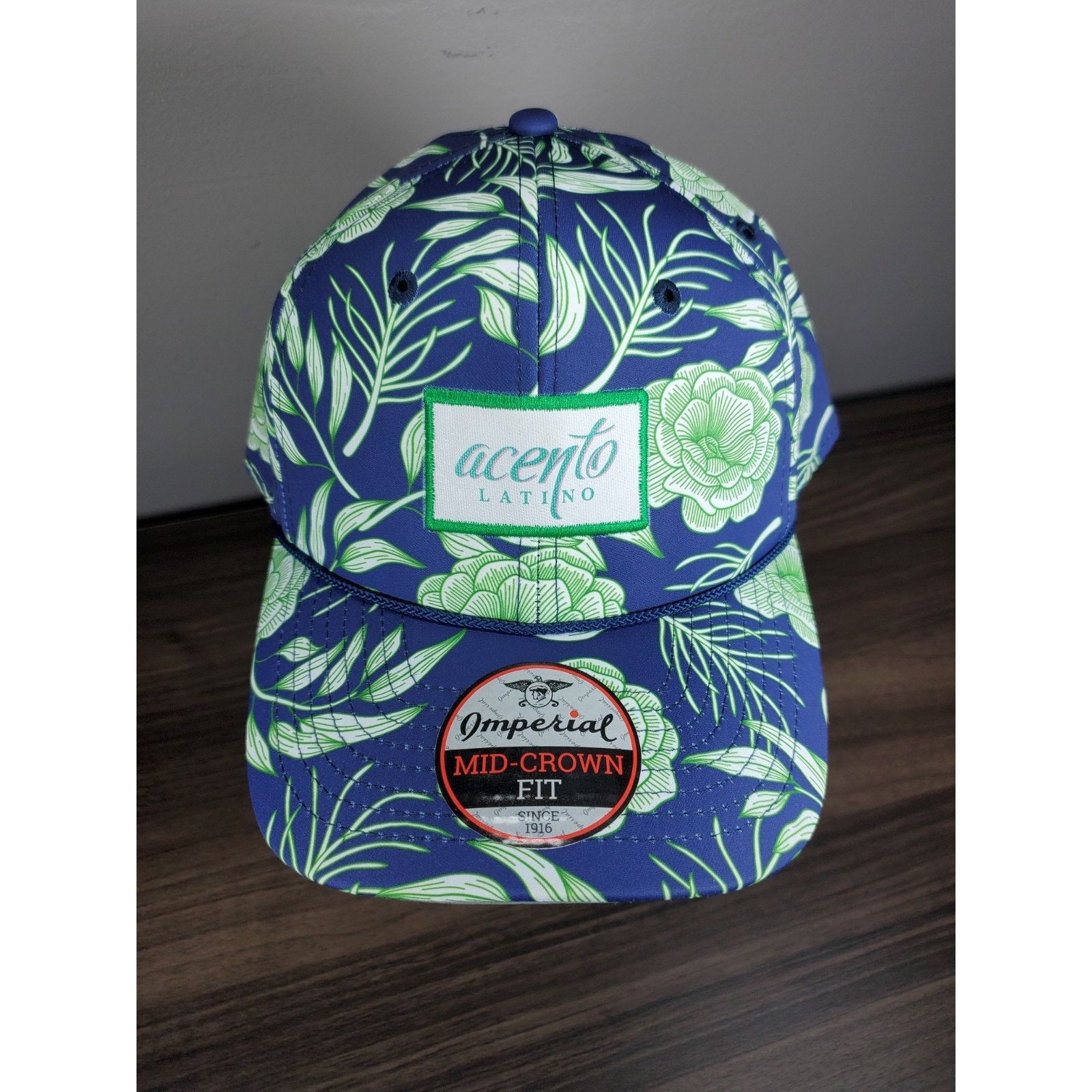 Imperial Acento Latino Hat Floral Snapback Cap Imperial Blue & Green Size ONE SIZE - 4 Thumbnail