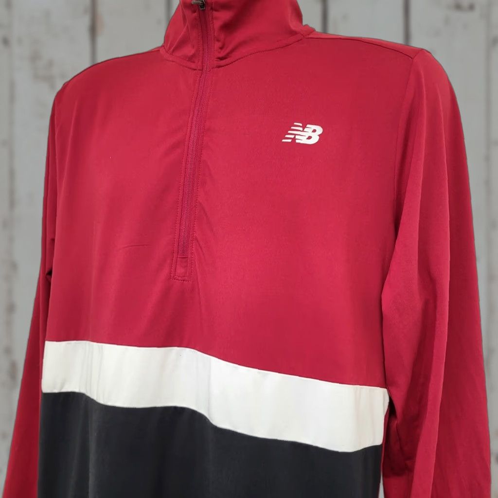 New Balance New Balance Shirt Men’s M 1/2 Zip Red Dry Wicking Running Athletic Outdoor Logo - NB New York City Marathon Size US M / EU 48-50 / 2 - 1 Thumbnail