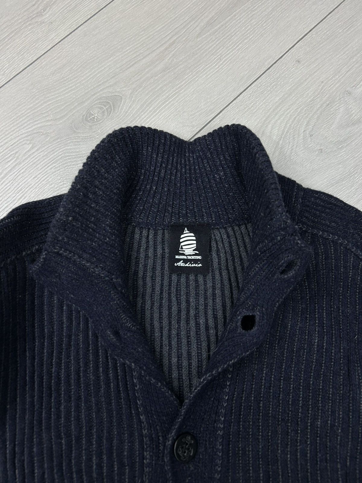 Designer Marina Yachting MAGLIONE TRICOT CARDIGAN size M Size US M / EU 48-50 / 2 - 4 Thumbnail
