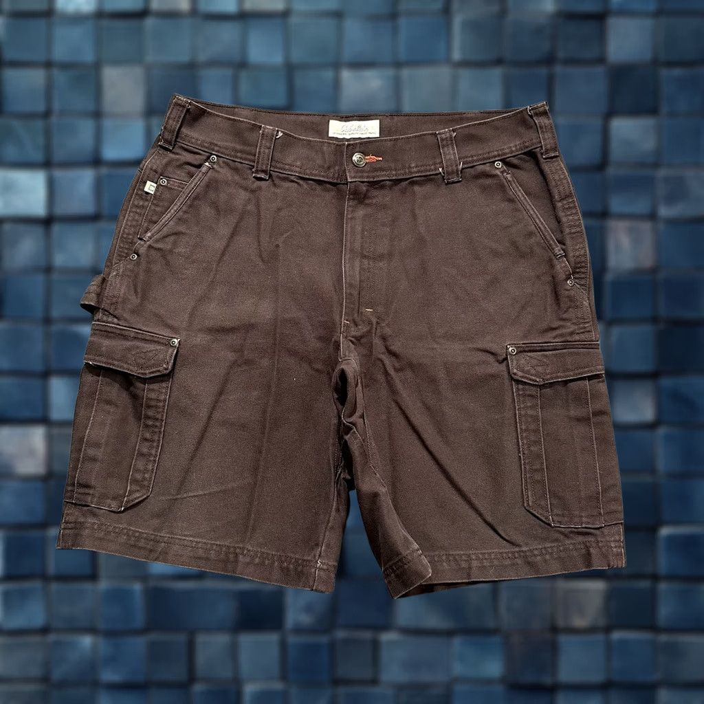 Vintage Cabela's Shorts Mens 36 Brown Canvas Cargo Carpenter Hammer Loop Heavy Duty Work Size US 36 / EU 52 - 1 Thumbnail