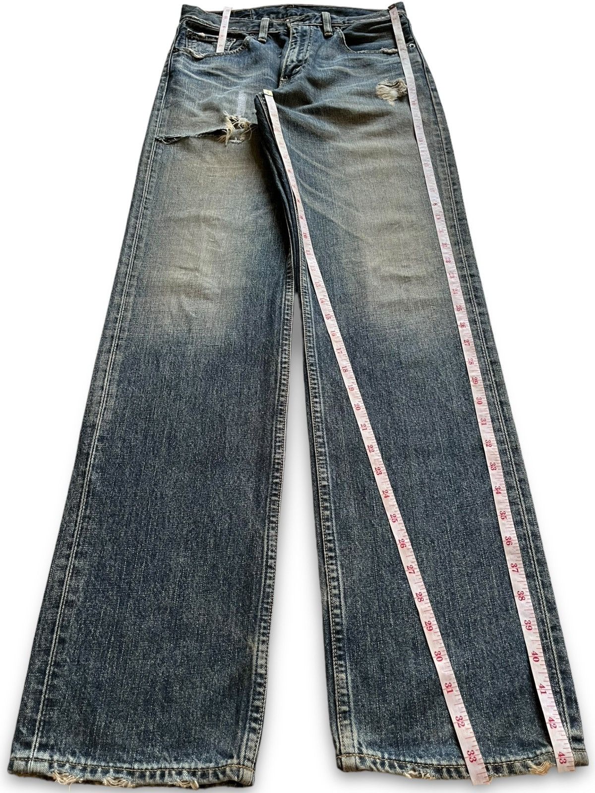 Levi's × Levi's Vintage Clothing Vintage 90s Levis 502 Distressed Mud Wash Loose Jeans Size US 29 - 12 Thumbnail