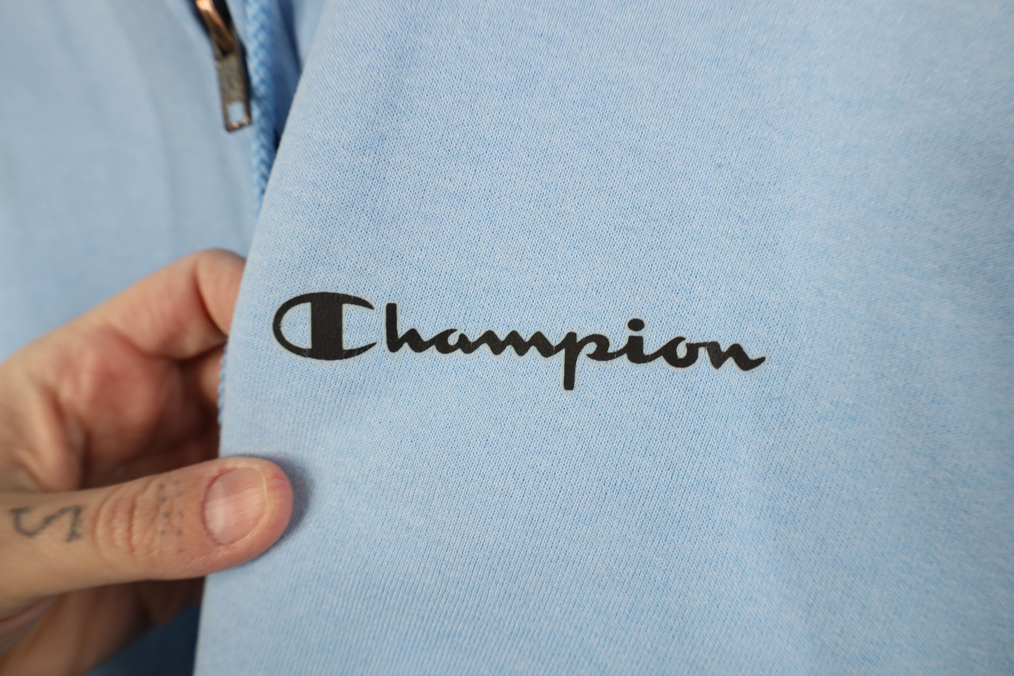 Champion Vintage 90s Champion Full Zip Hoodie Sweatshirt Blue Size US M / EU 48-50 / 2 - 6 Thumbnail