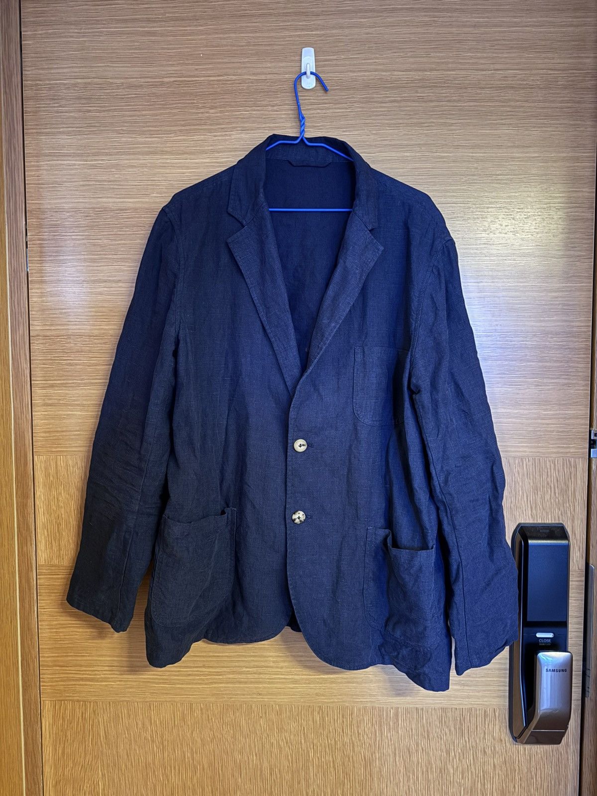 De Bonne Facture Essential Unstructured Linen Jacket Size 42R - 1 Thumbnail