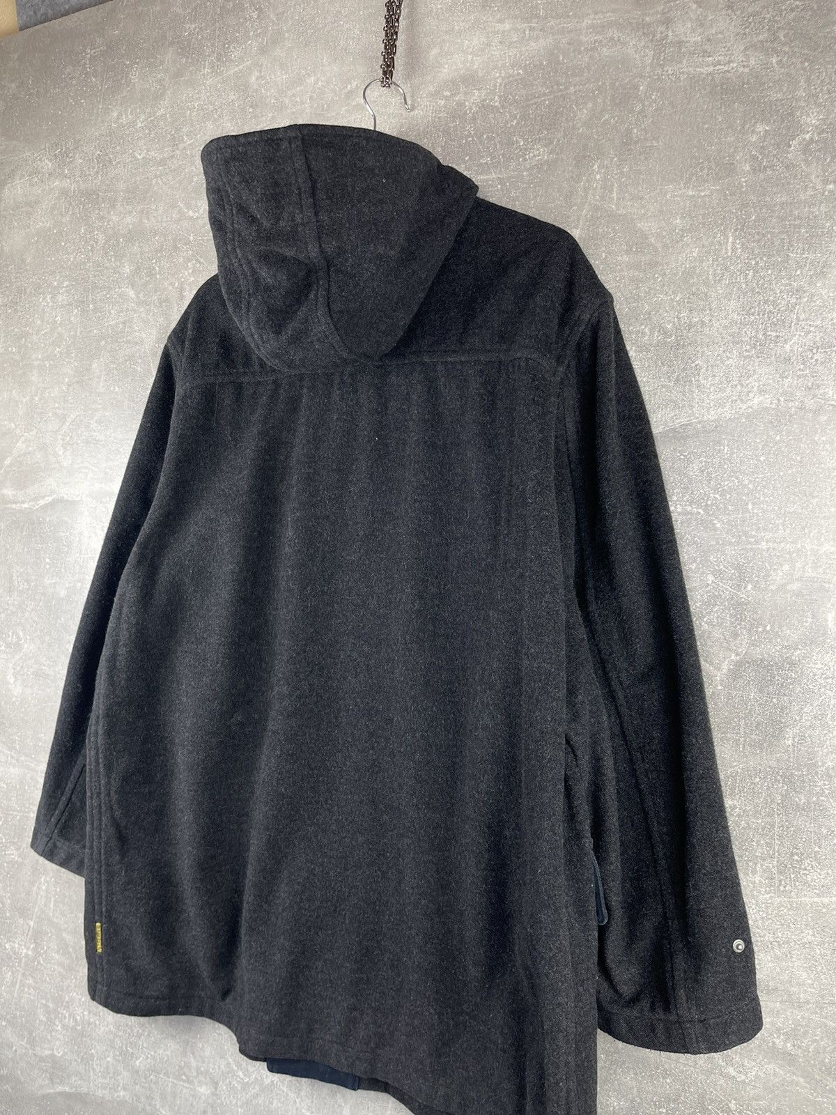 Armani Armani Jeans Vintage Hooded Wool Field Coat Dark Grey Size US L / EU 52-54 / 3 - 9 Thumbnail