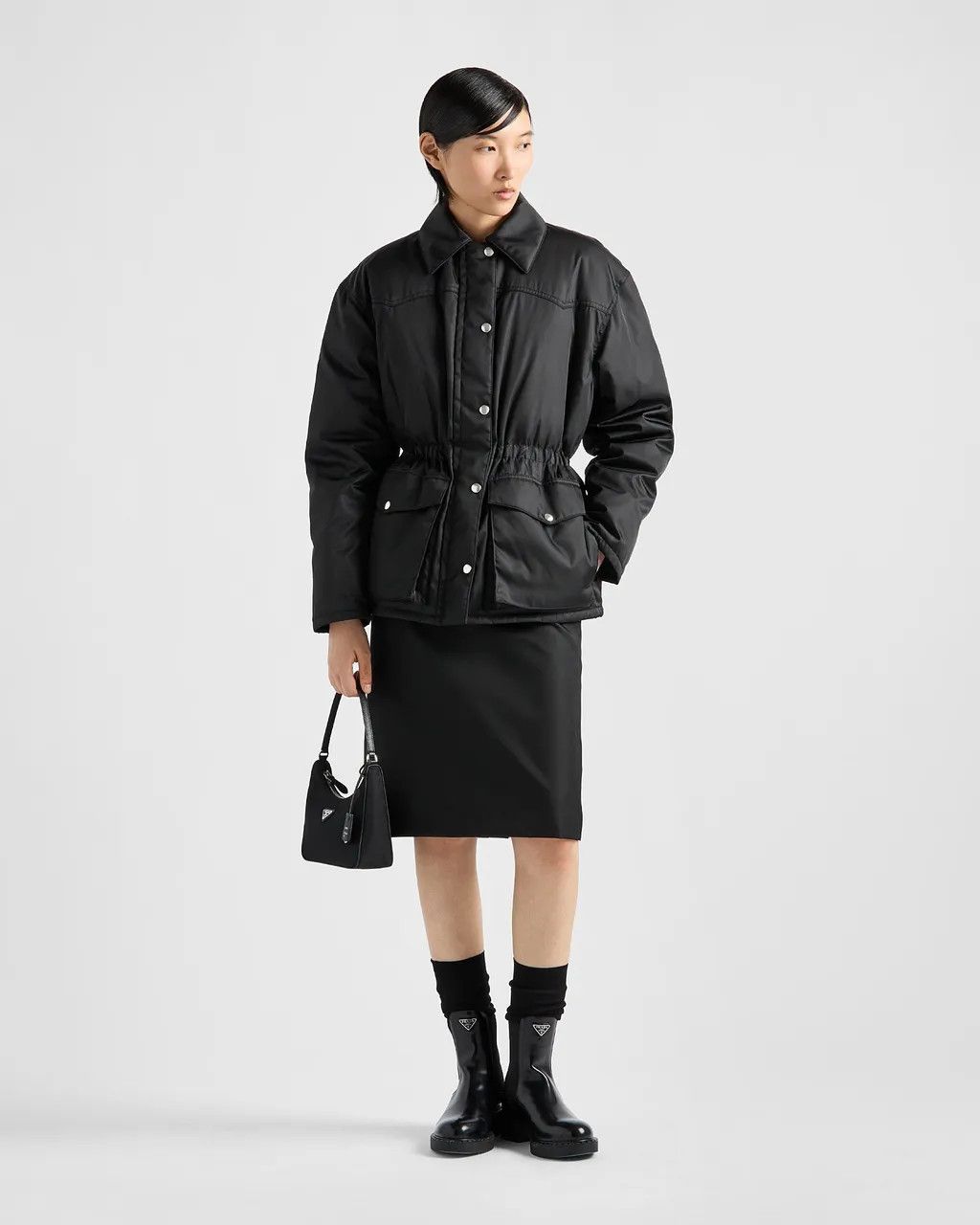 Prada o1B3y1r0426 Down Jacket in Black Size M / US 6-8 / IT 42-44 - 2 Thumbnail