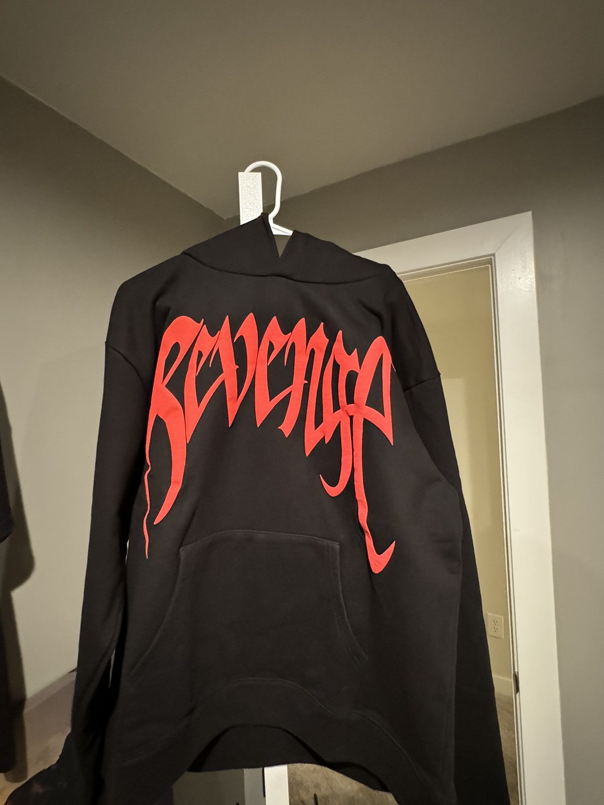 image of Revenge X Xxxtentacion “Kill” Bred Hoodie in Black, Men's (Size XL)