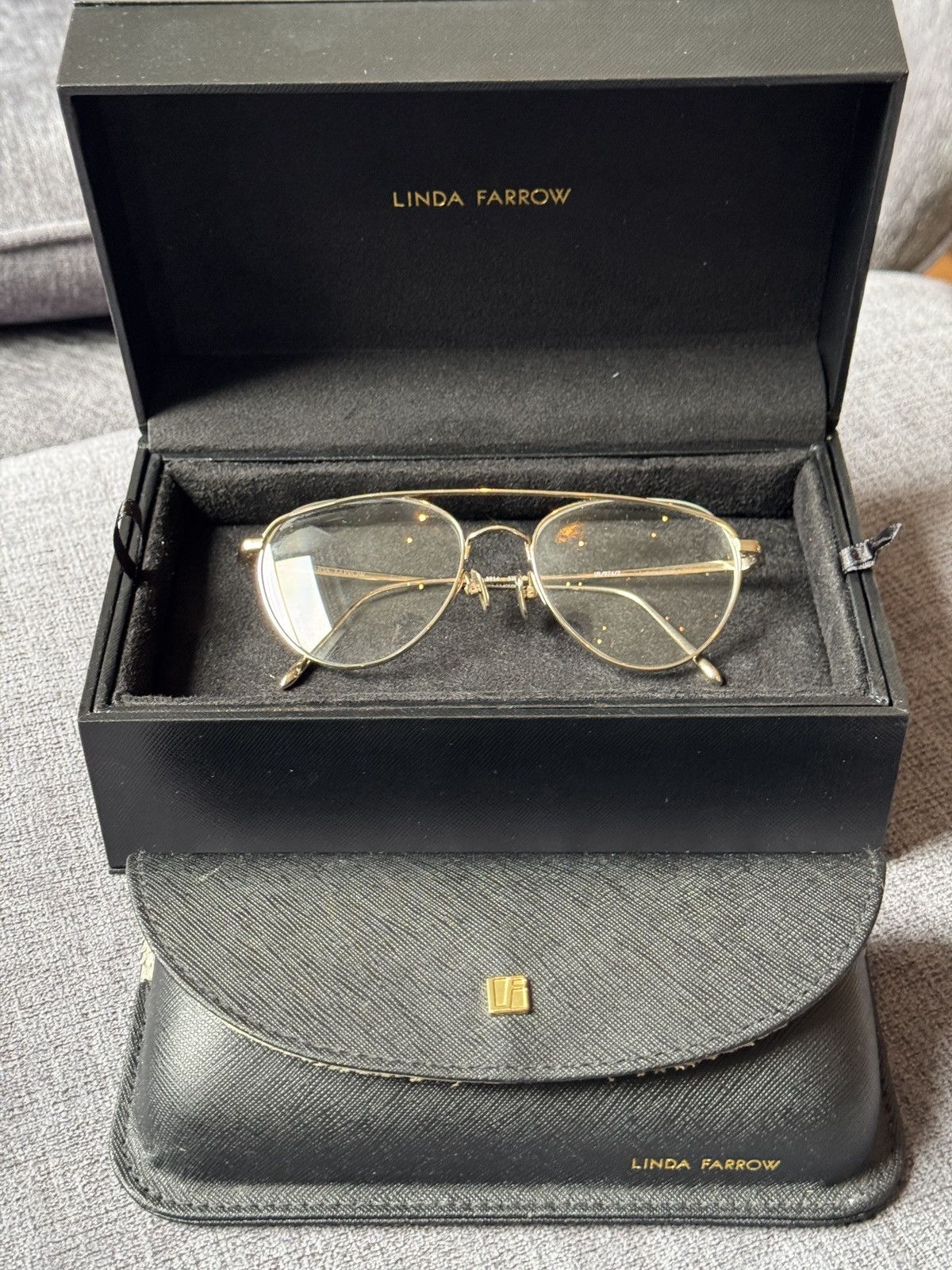 Linda Farrow Linda Farrow aviator eyeglasses. Titanium limited edition Size ONE SIZE - 4 Thumbnail
