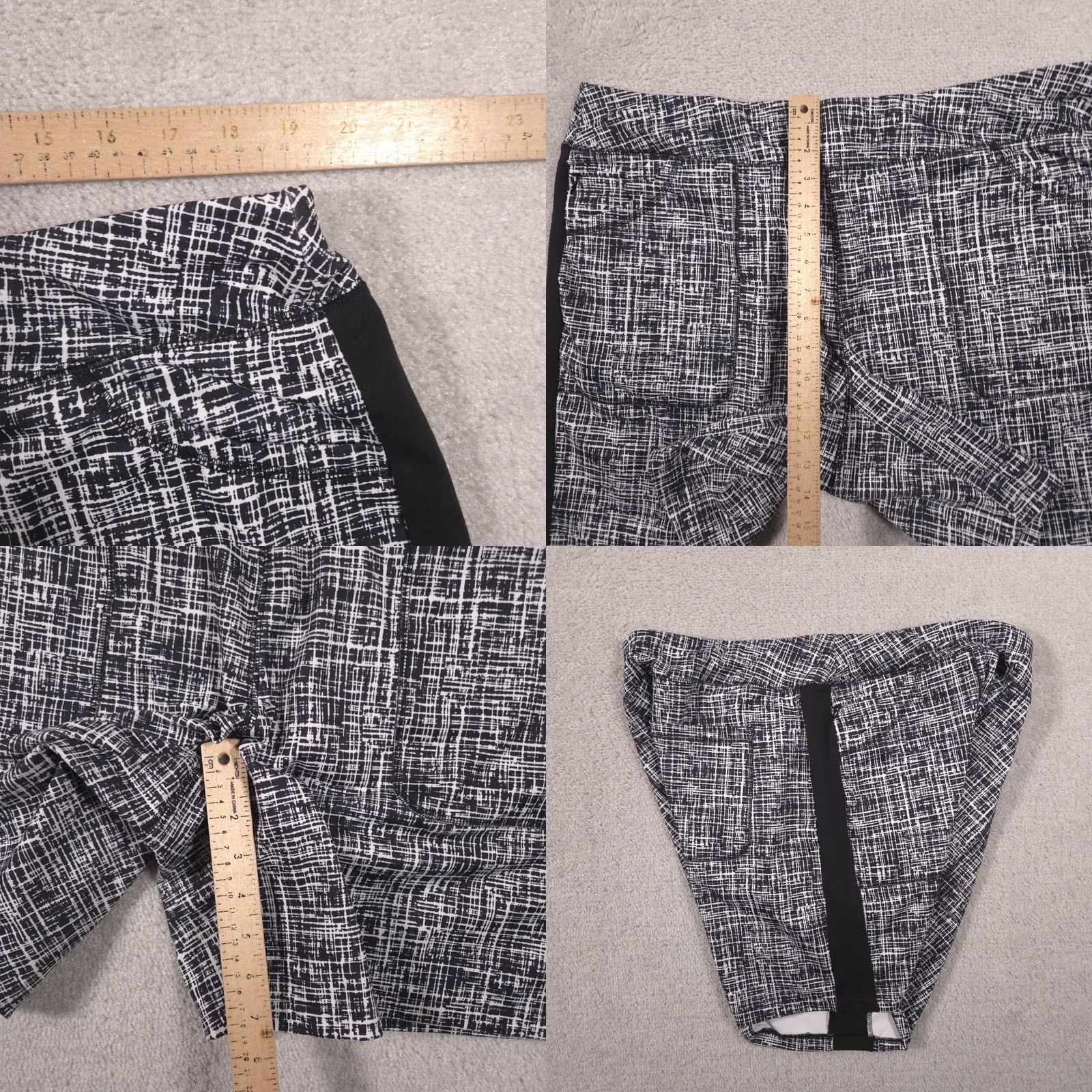 Lands' End Lands' End Cargo Shorts Womens Plus Size Black Geometric Print Swim 1X Size 40" / US 18 - 8 Thumbnail