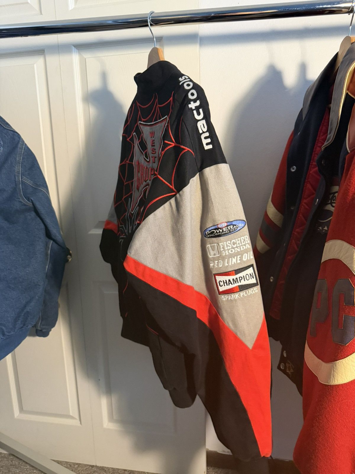 West Coast Choppers Vintage West Coast Choppers Spiderweb Racing Jacket Size US L / EU 52-54 / 3 - 4 Thumbnail