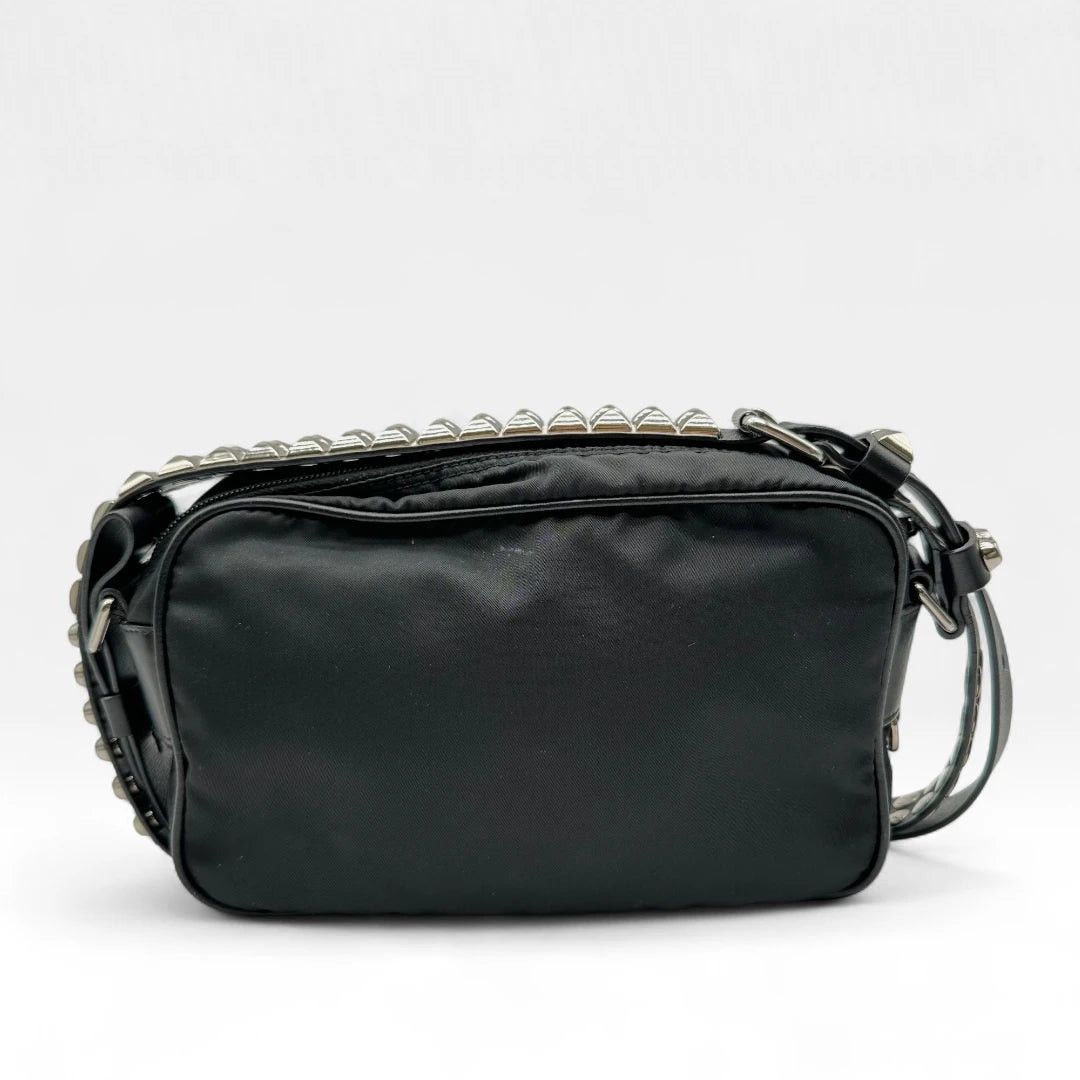 Prada Prada Shoulderbag Rockstar Studded AW18 nylon black Size ONE SIZE - 3 Thumbnail