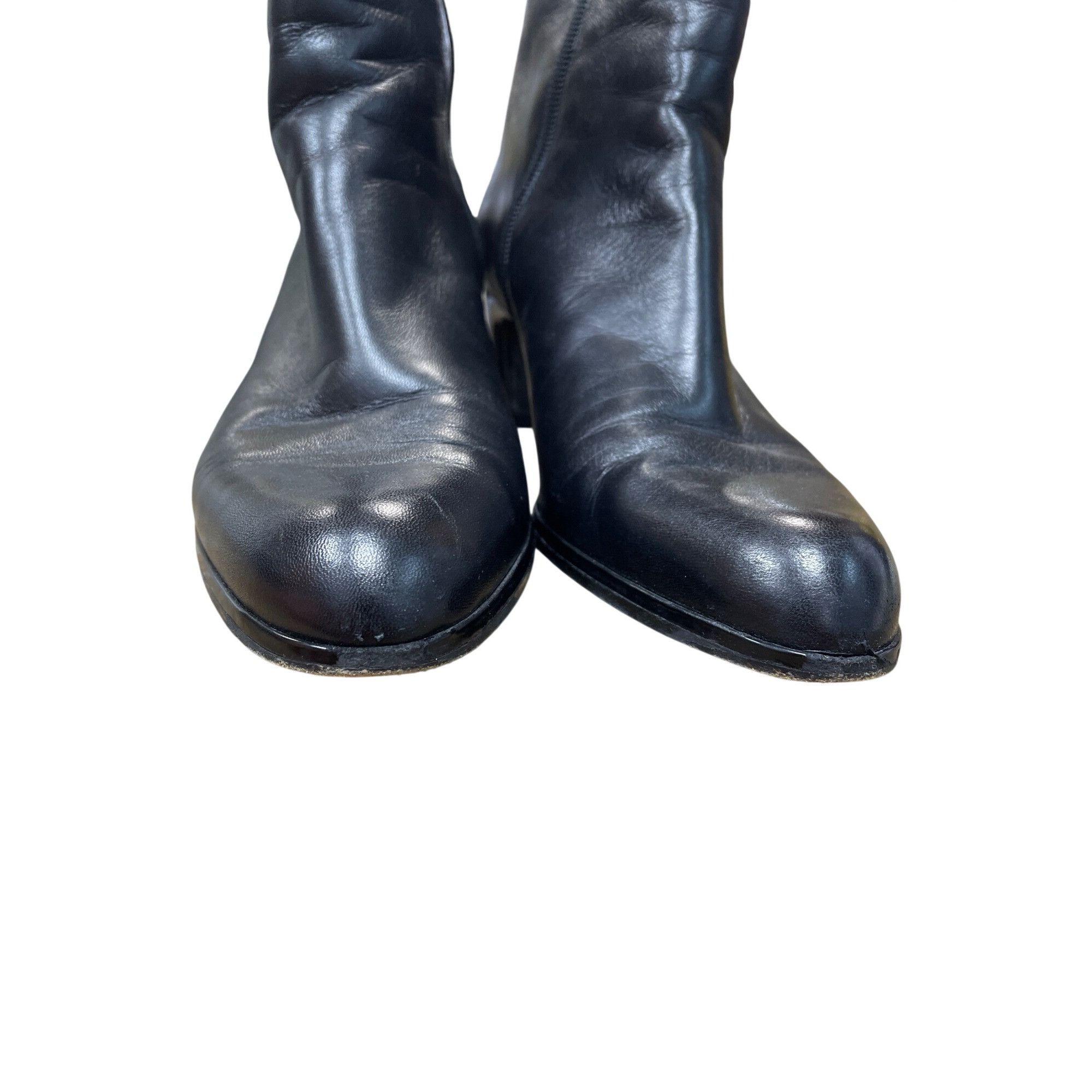 Stuart Weitzman Stuart Weitzman womans black leather zip heeled 2.5" ankle b Size US 7.5 / IT 37.5 - 13 Thumbnail