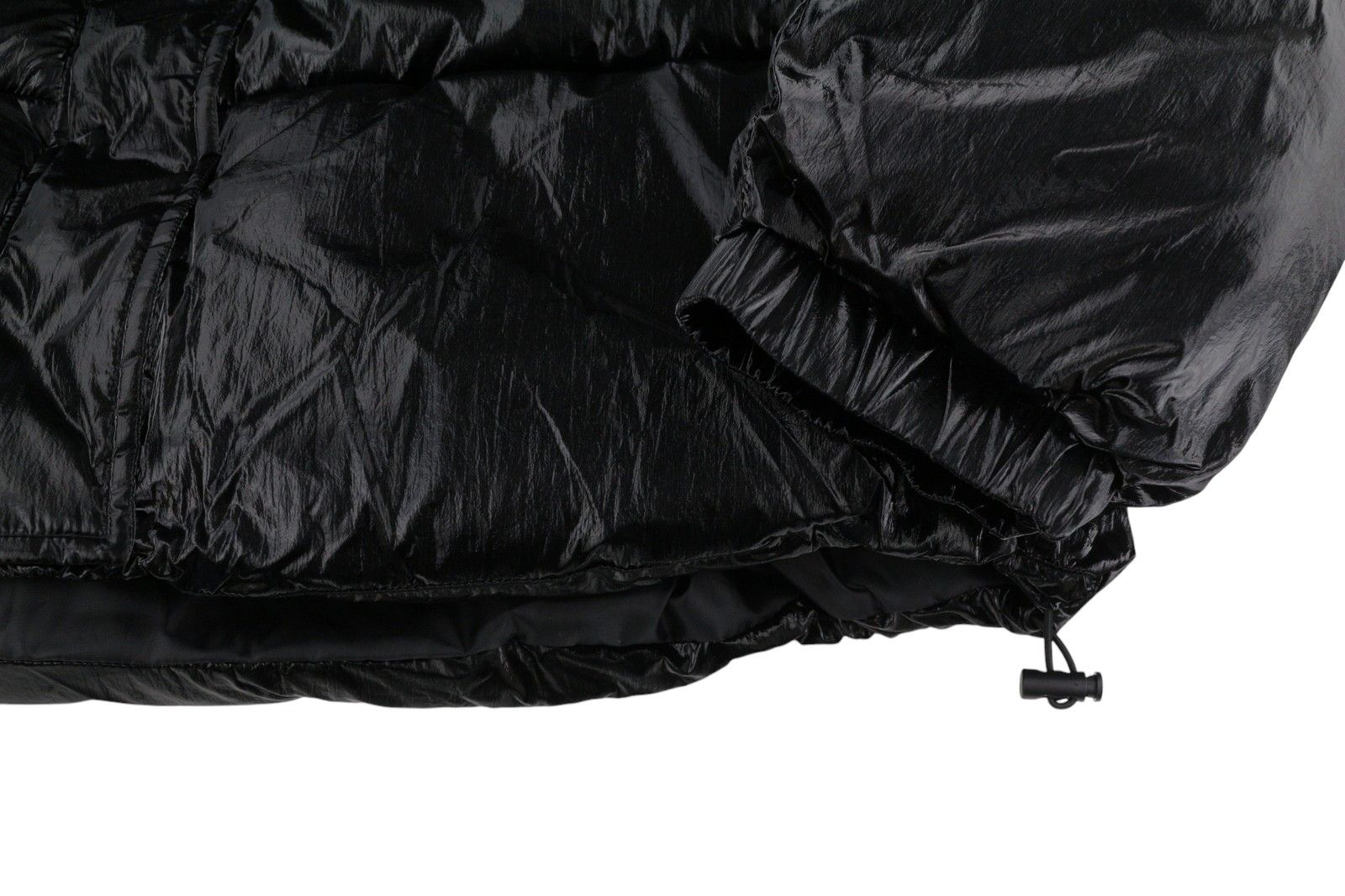 Other CROPPED METALLIC PUFFER XL Black Quilted Hood 88049 Size XL / US 12-14 / IT 48-50 - 5 Thumbnail