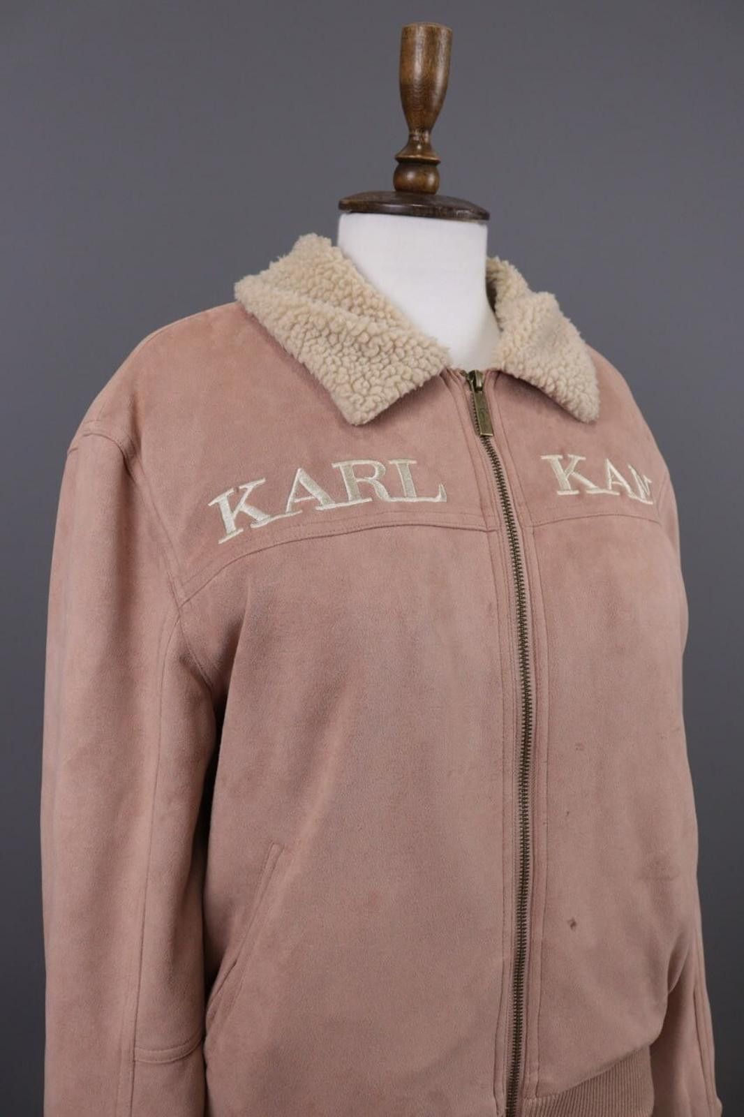 Karl Kani Karl Kani Pink Big Logo Full Zip Sherpa Jacket Size S Size S / US 4 / IT 40 - 7 Thumbnail