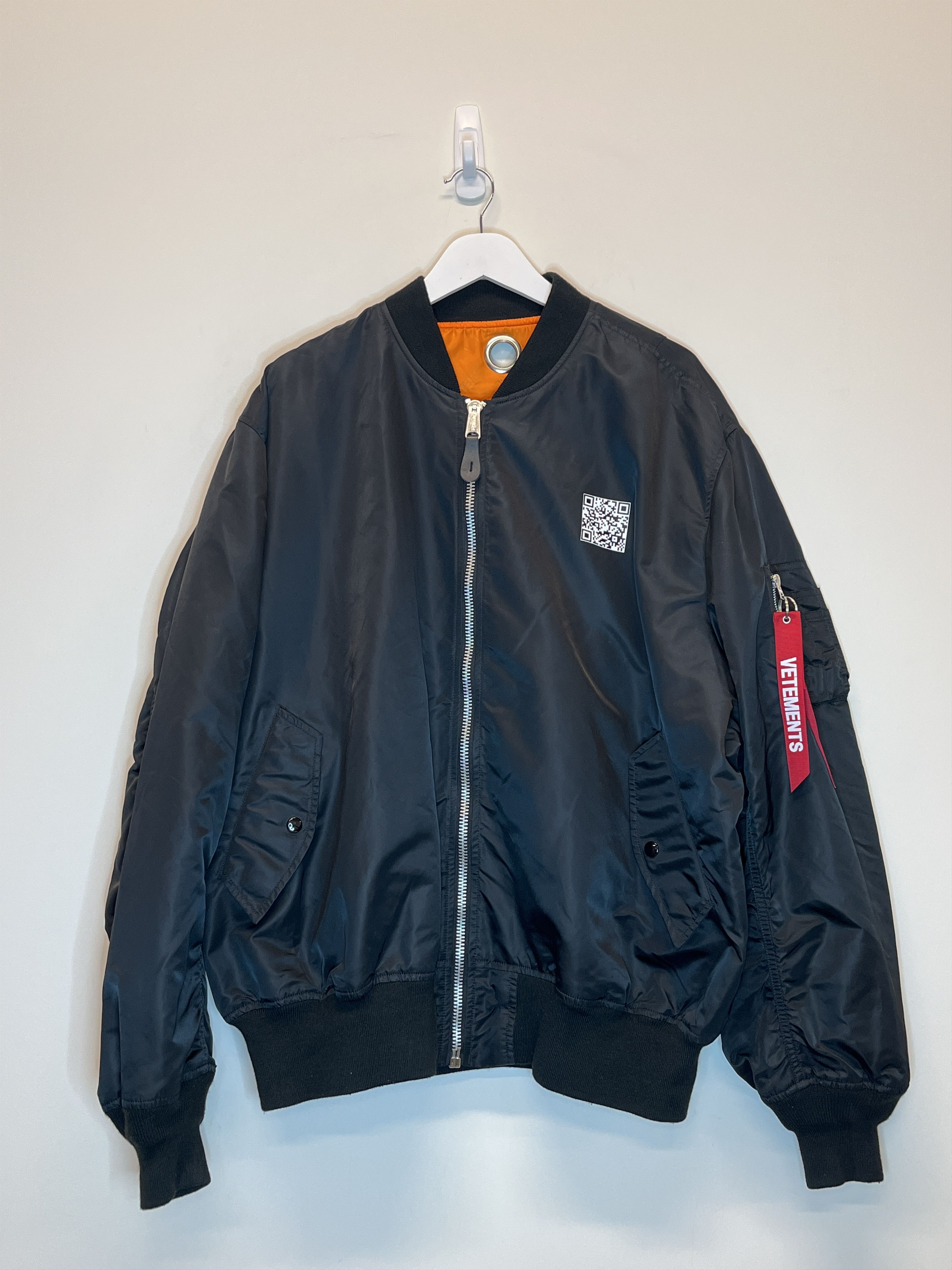 Vetements SS19 QR Code Bomber Jacket Grailed
