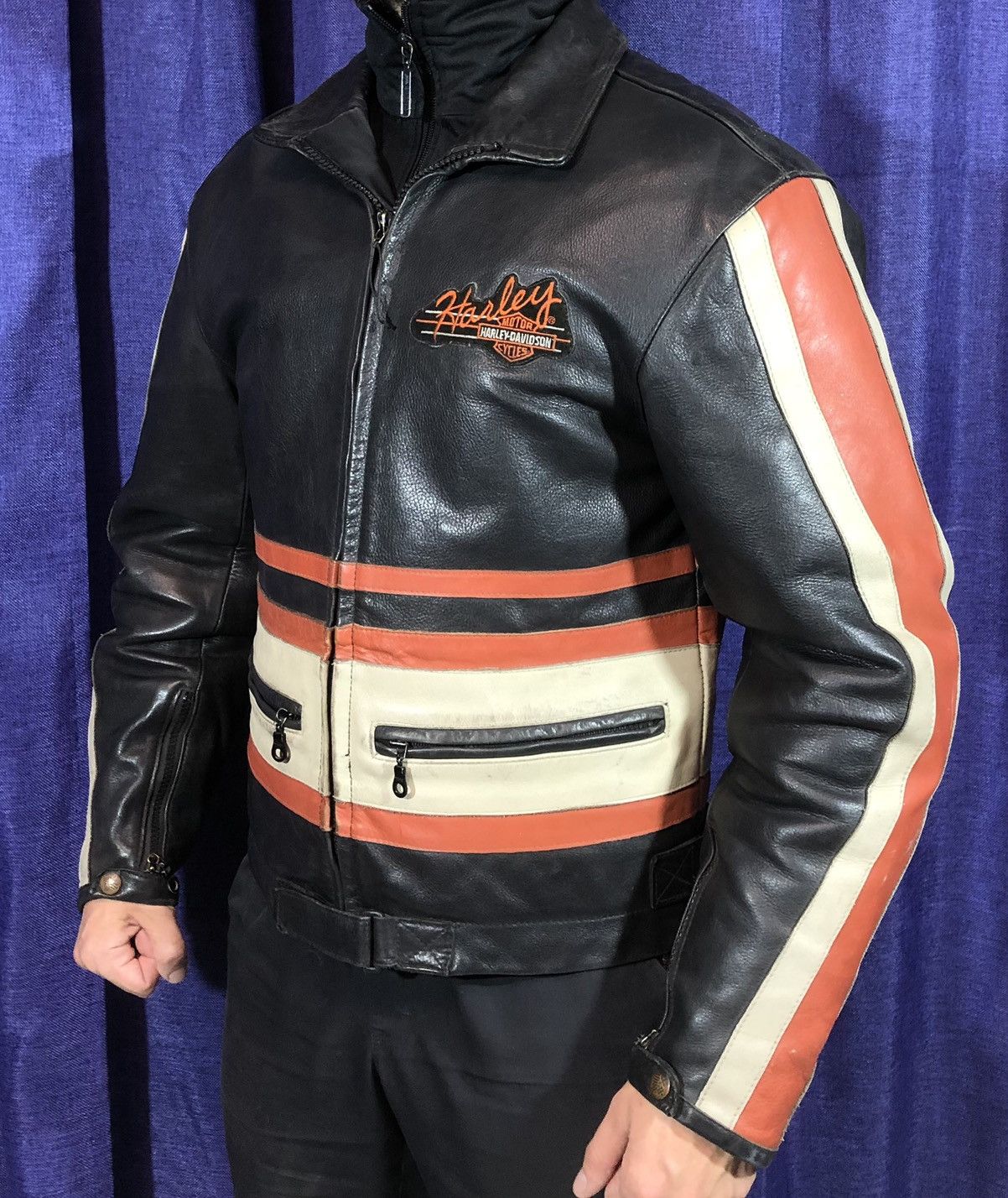 Dainese × Harley Davidson × Honda Spidi Harley Davidson Moto Motorcycle leather jacket Racing Size US M / EU 48-50 / 2 - 1 Thumbnail