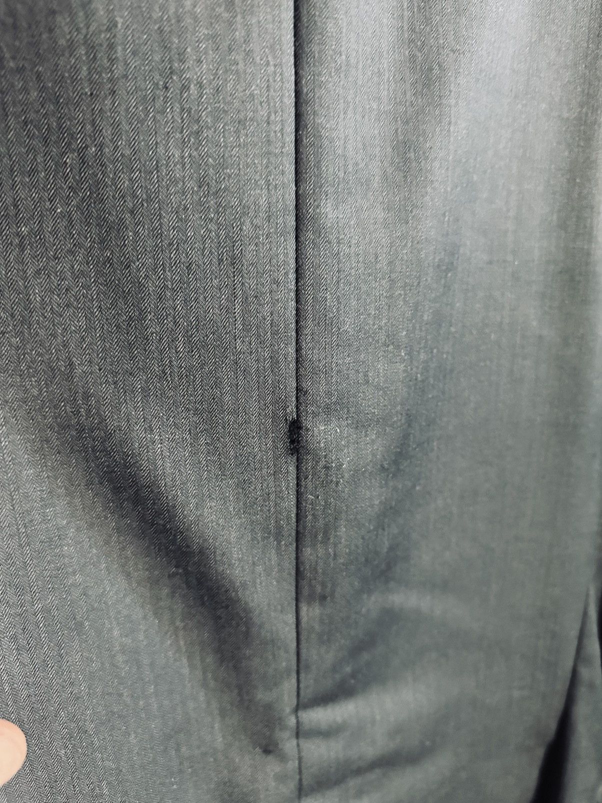 Burberry Navy blue herringbone striped wool MiUSA jacket Size 38R - 8 Thumbnail