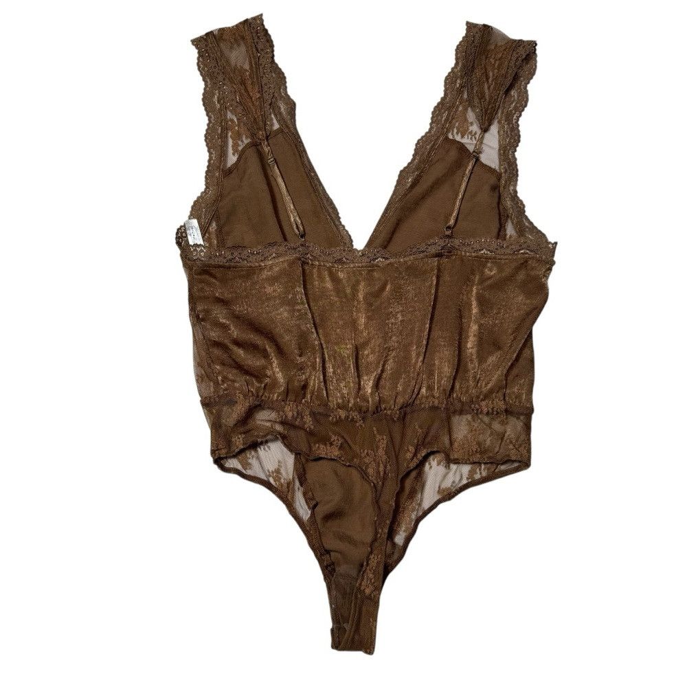 Free People NWT New Free People Tell Me More Toffee Brown Bodysuit Size Size M / US 6-8 / IT 42-44 - 4 Thumbnail