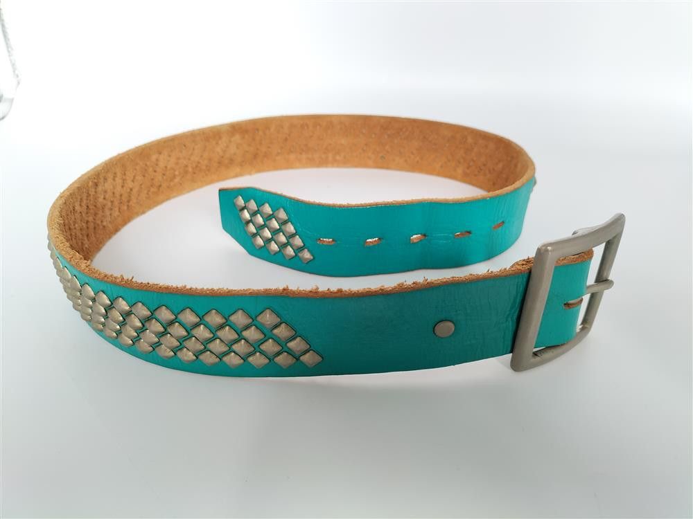 Hollywood Trading Company HTC HOLLYWOOD TRADING COMPANY STUDDED BELT TIFFANY BLUE 32 Size 32 - 1 Thumbnail
