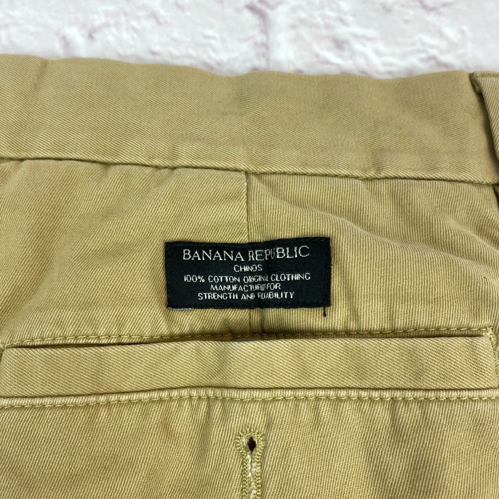 Banana Republic Banana Republic Emerson Chino Pants 30 X 32 Slim Straight Leg 100% Cotton Beige Size US 30 / EU 46 - 5 Thumbnail