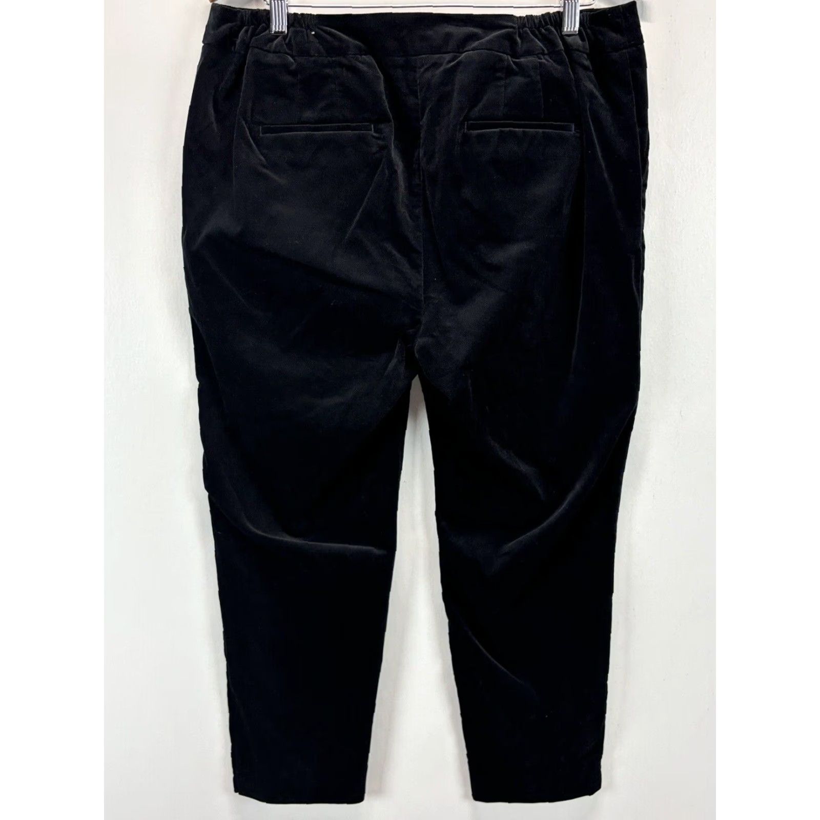 Talbots Talbots Hampshire Ankle Velvet Pants 14W Plus Black Elastic Sides Womens Size 36" / US 14 / IT 50 - 3 Thumbnail