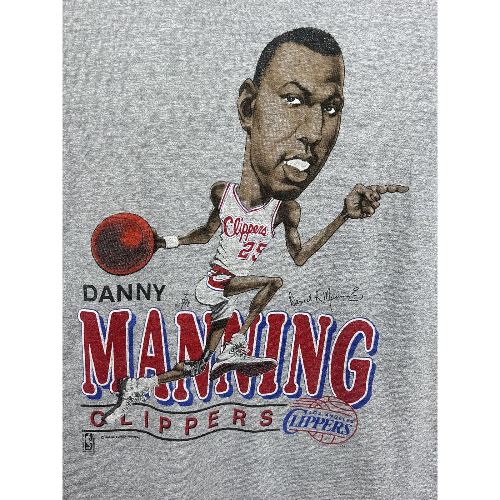 NBA 80s NBA Danny Manning Los Angeles Clippers Salem T-Shirt Size US S / EU 44-46 / 1 - 2 Thumbnail