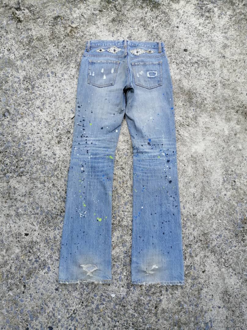 Schlussel Schlussel Nice Design Distressed Denim Jeans Size 29" - 6 Thumbnail