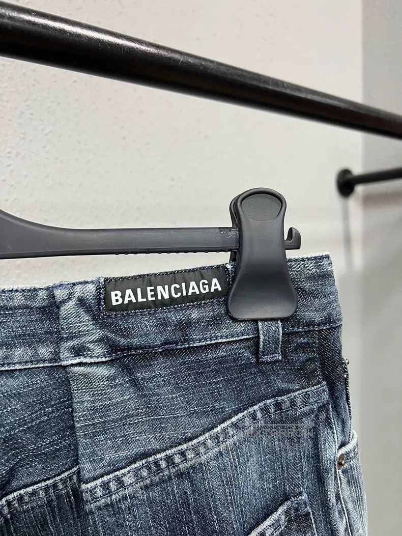 Balenciaga Balenciaga size XS Fake two-piece denim pants Size US 27 - 3 Thumbnail