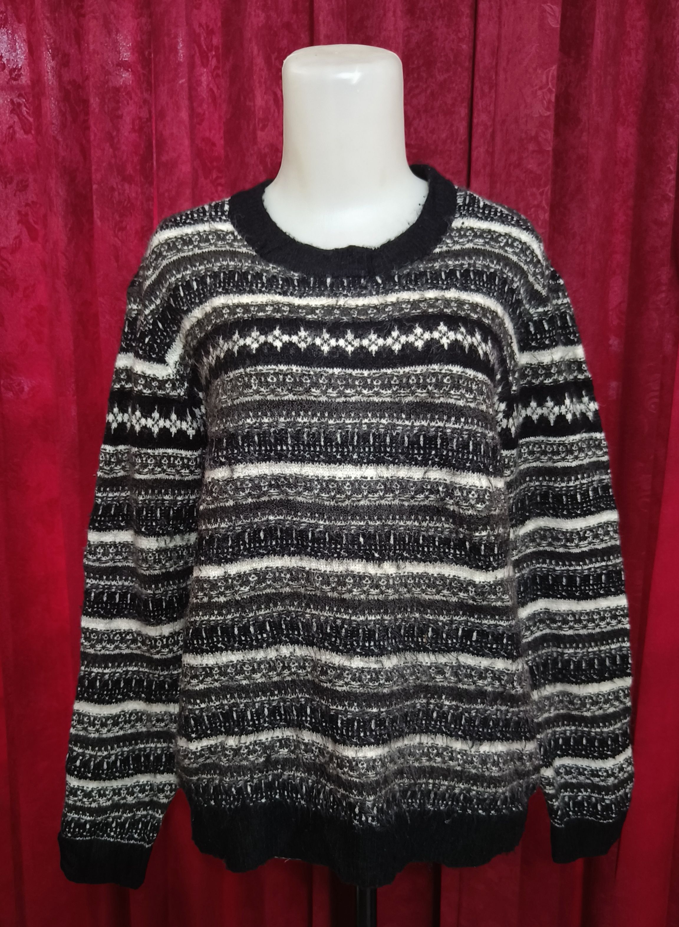Joe Freshgoods Vintage 90s JOE FRESH Ethnic Striped Motifs Knit Sweater Size US M / EU 48-50 / 2 - 7 Thumbnail