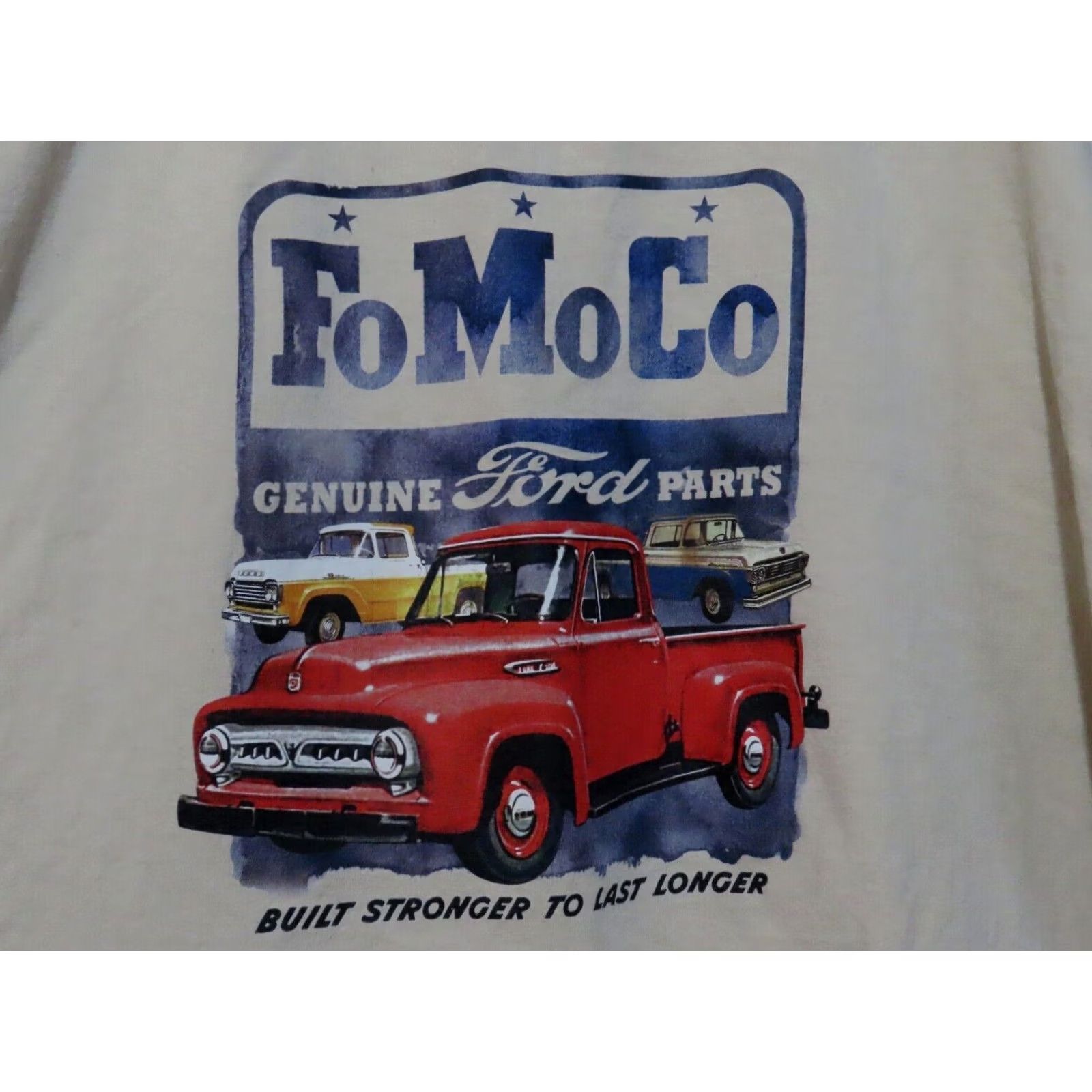 Gildan Gildan T-Shirt Mens 3XL Ivory Crew Neck Short Sleeve Trucks FoMoCo Genuine Ford Parts Size US XXL / EU 58 / 5 - 7 Thumbnail