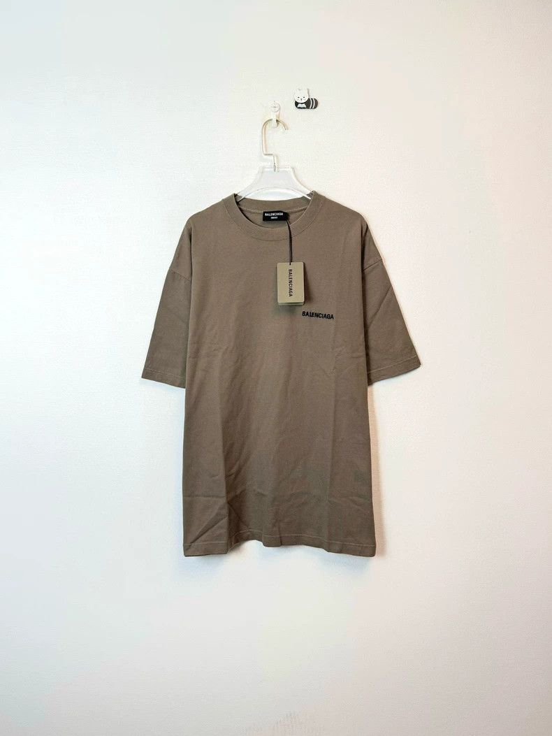 Balenciaga Brown knit logo monogram short sleeve T-shirt 25