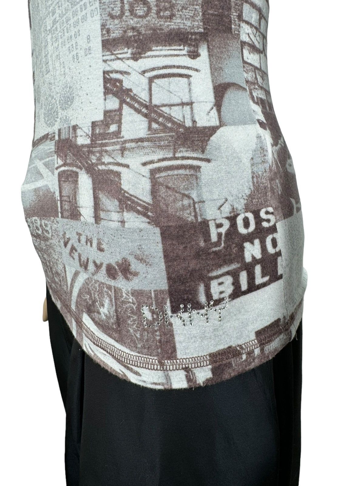 DKNY DKNY Newspaper Printed Stretch Blouse size 10 Size S / US 4 / IT 40 - 9 Thumbnail