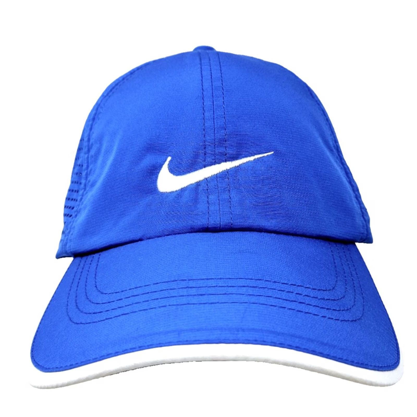 Nike Nike Golf Hat Hook Loop Adjustable Light Logo Golf Outdoors Blue Men Adjustable Hat Sports Casual Mens Size ONE SIZE - 2 Thumbnail