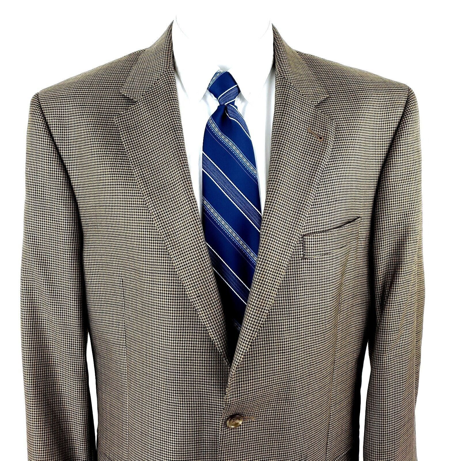 Jos. A. Bank Jos A Bank Signature Gold Wool Silk 2 Button Sport Coat 42L Size 42L - 1 Thumbnail