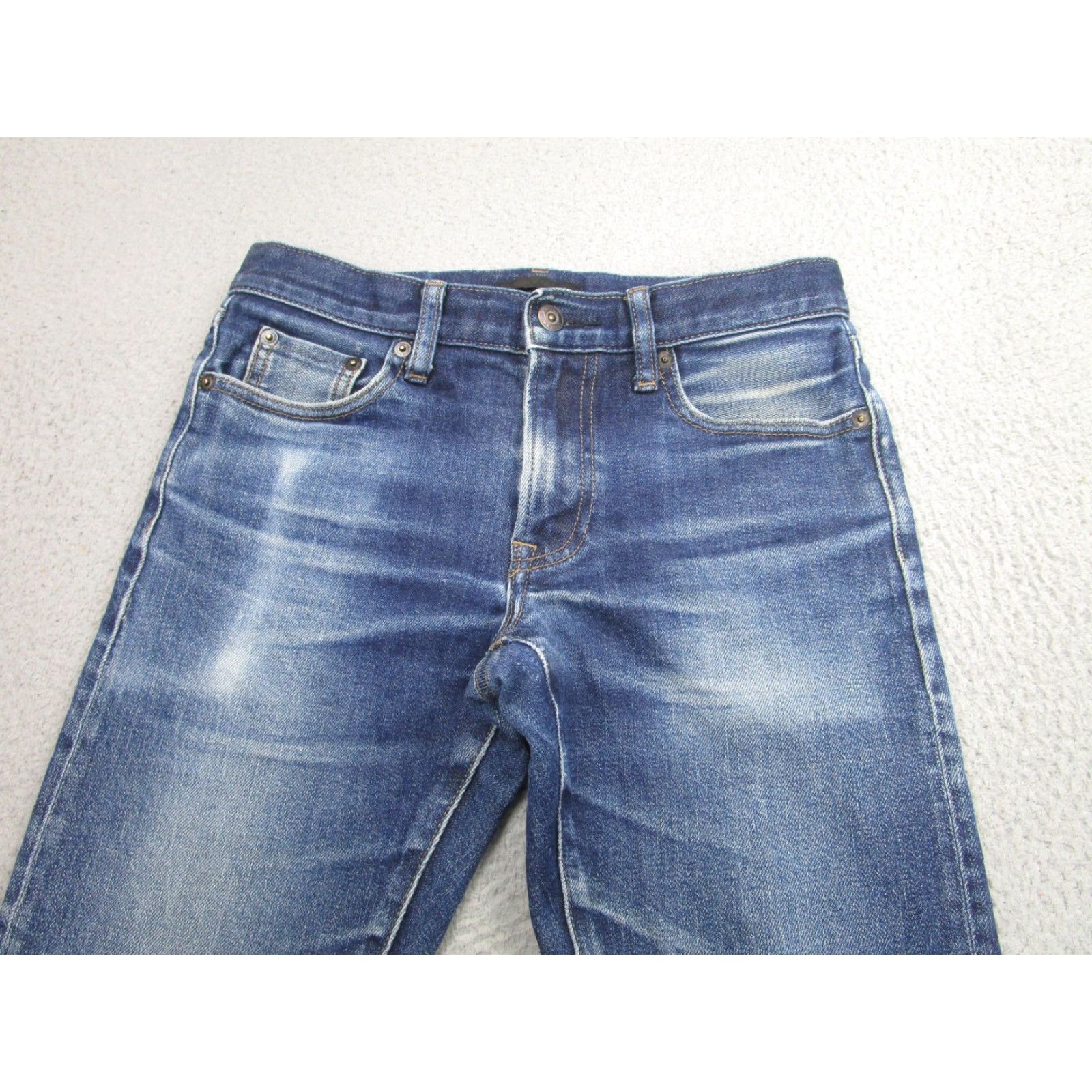 Uniqlo VINTAGE Uniqlo Jeans Mens Blue Slim Selvedge Denim Kaihara Whisker Fading Honeycomb Size US 30 / EU 46 - 2 Thumbnail