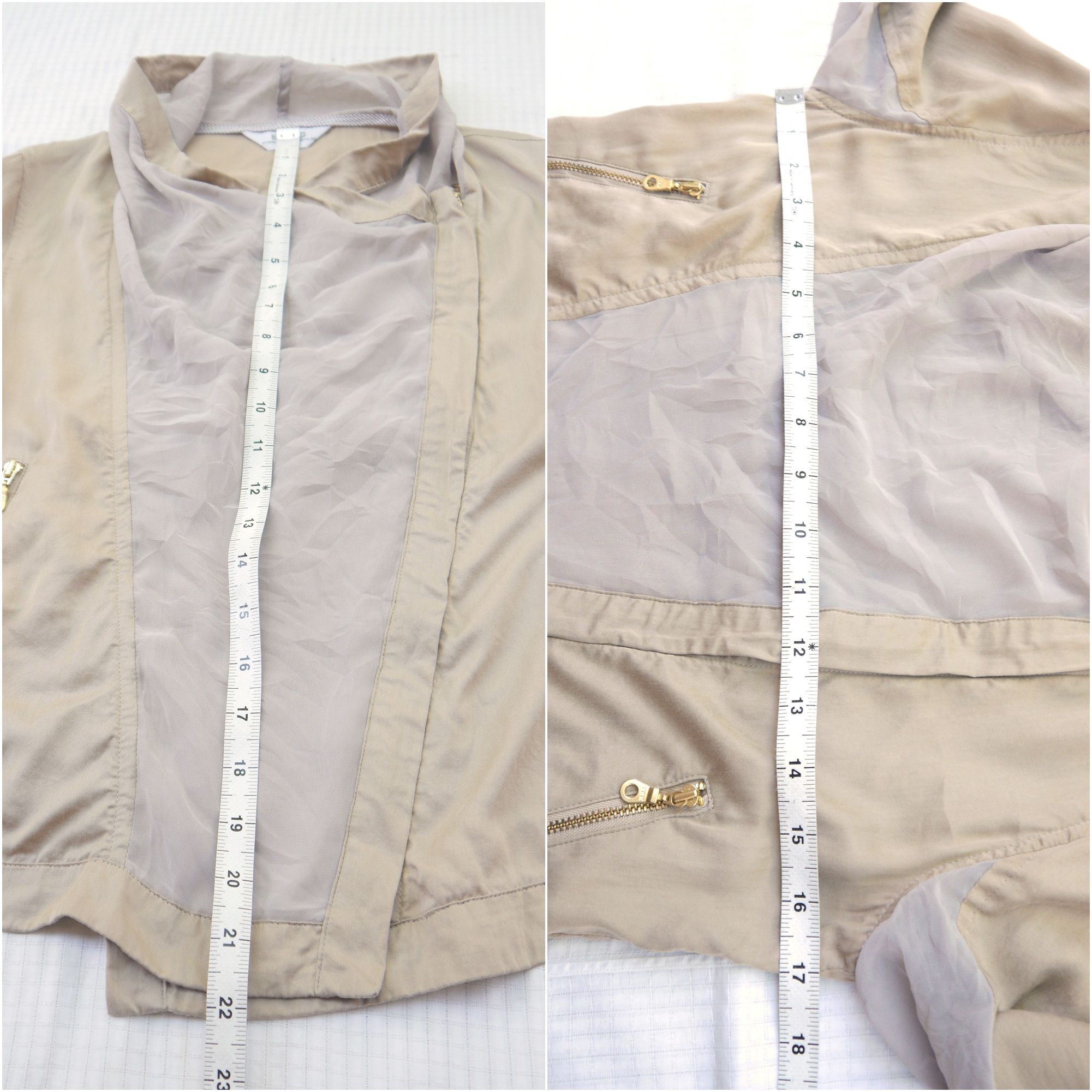 Japanese Brand (J706) SRIC Japan Beige Jacket Sz 38 Size XS / US 0-2 / IT 36-38 - 18 Thumbnail