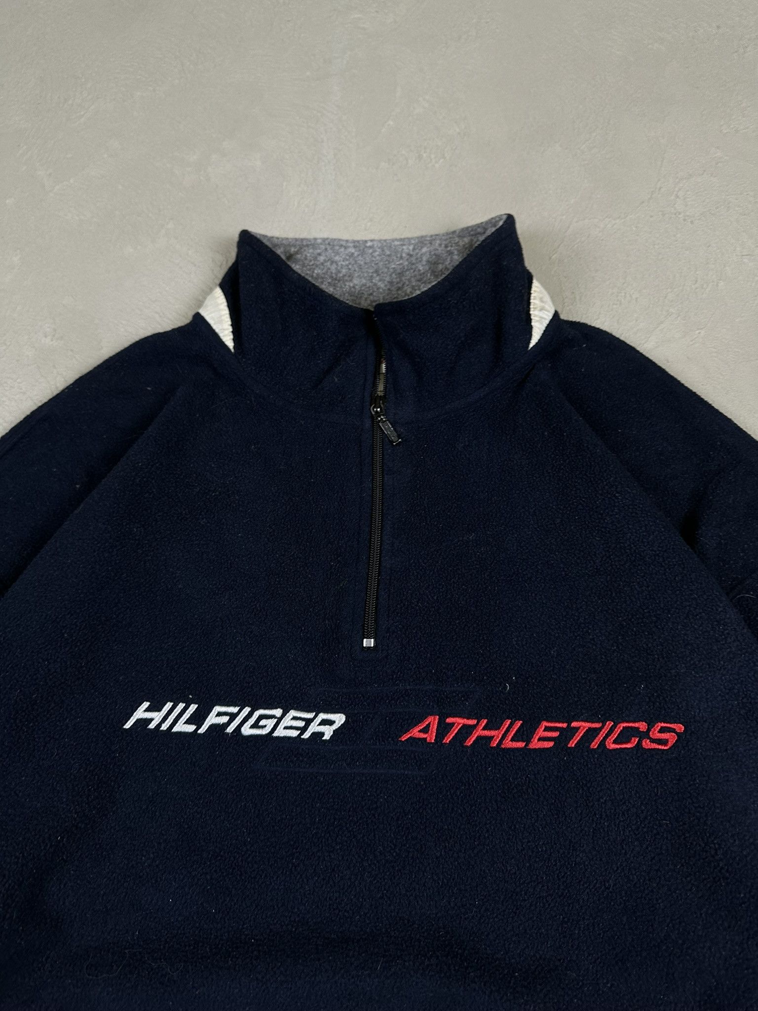 Tommy Hilfiger × Vintage 00s Vintage Y2k Tommy Hilfiger Sherpa Boxy Quaterzip Fleece Size US XXL / EU 58 / 5 - 8 Thumbnail