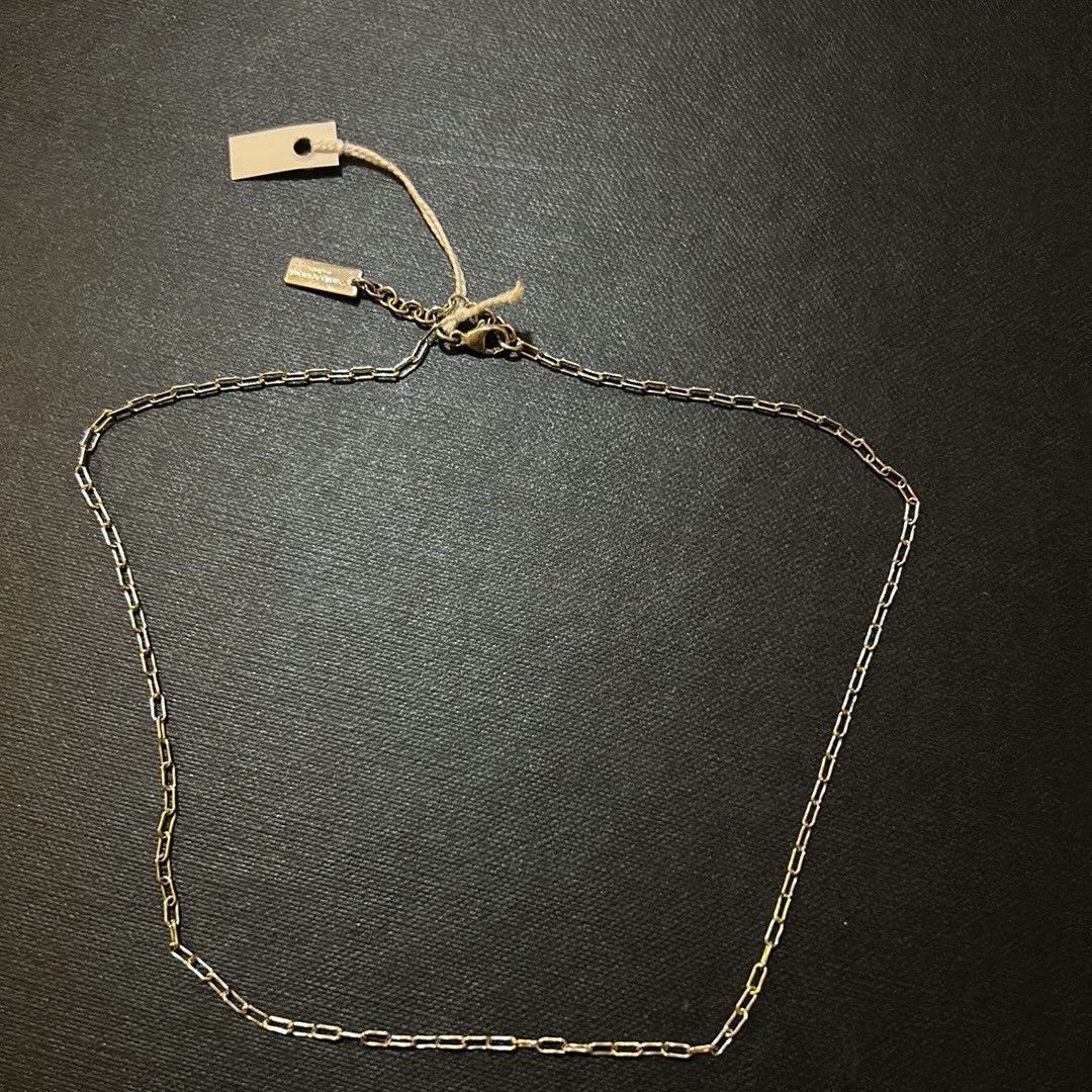 Saint Laurent Paris Saint Laurent Short Rectangular Chain Necklace in Metal Size ONE SIZE - 3 Thumbnail
