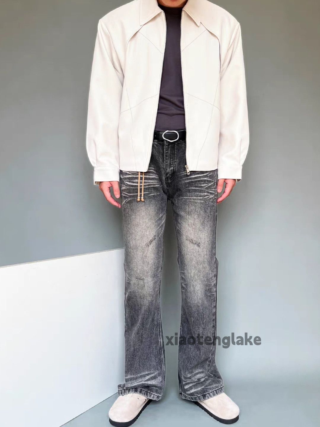Jean × Vintage washed faded punk grunge bootcut yuppie flared jeans Size US 30 / EU 46 - 4 Thumbnail