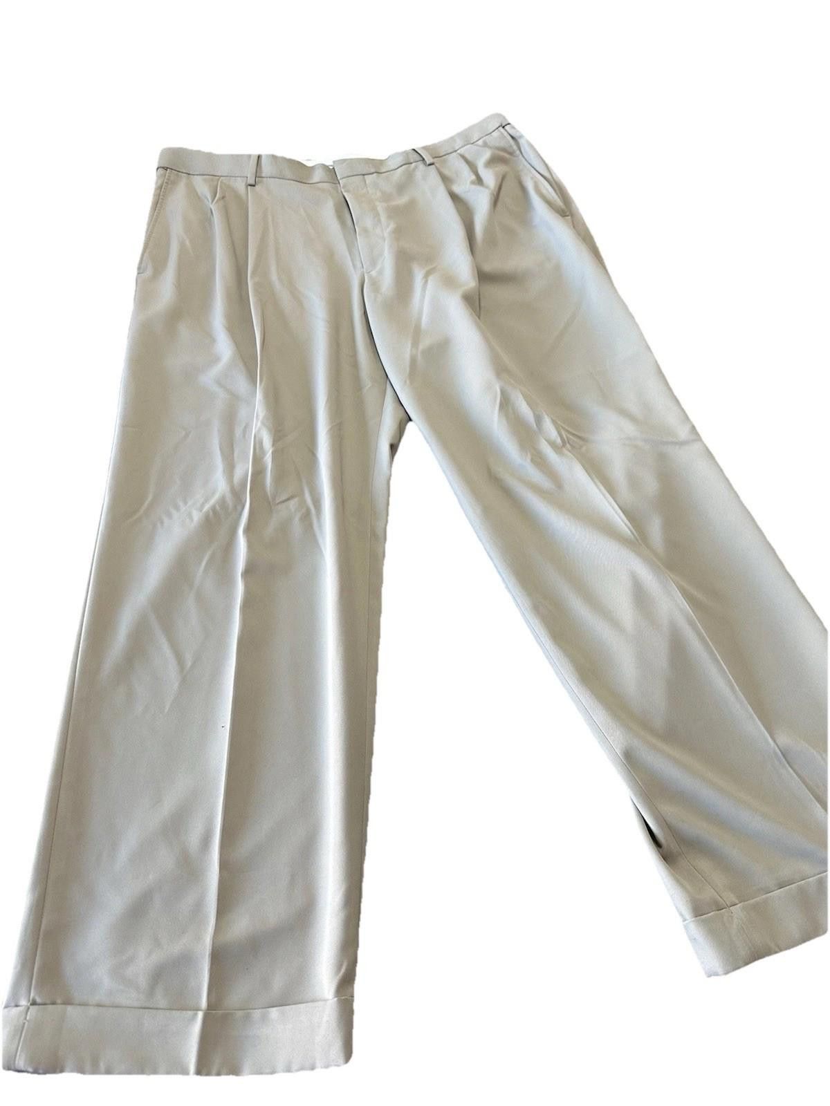 Haggar Men’s Hagger Dress Pants Size 40 X 29 Khaki Size US 40 / EU 56 - 1 Thumbnail