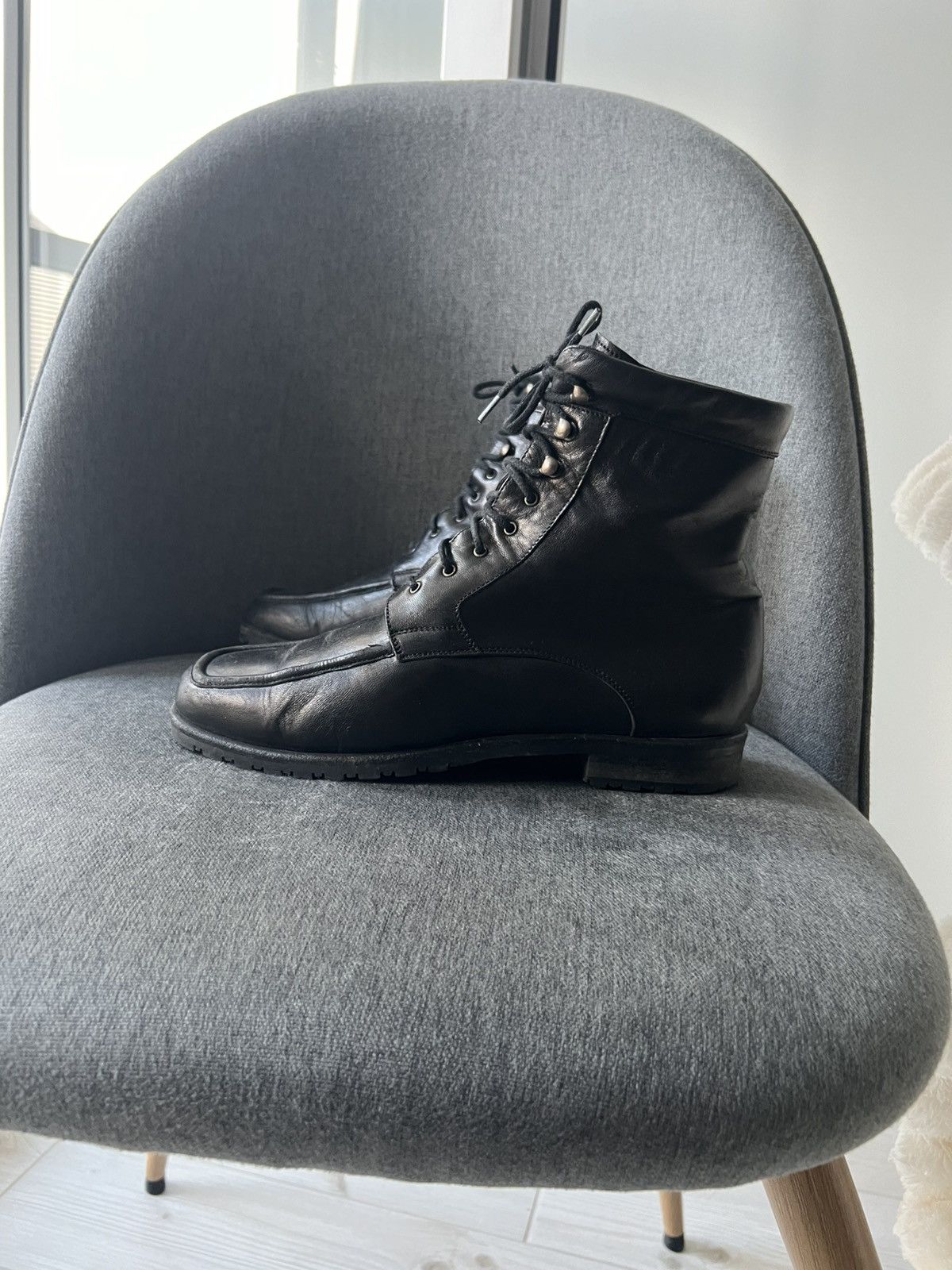 Bally Bally Leather Boot Lace Up Lug Sole Vintage Size US 5.5 / EU 38 - 13 Thumbnail