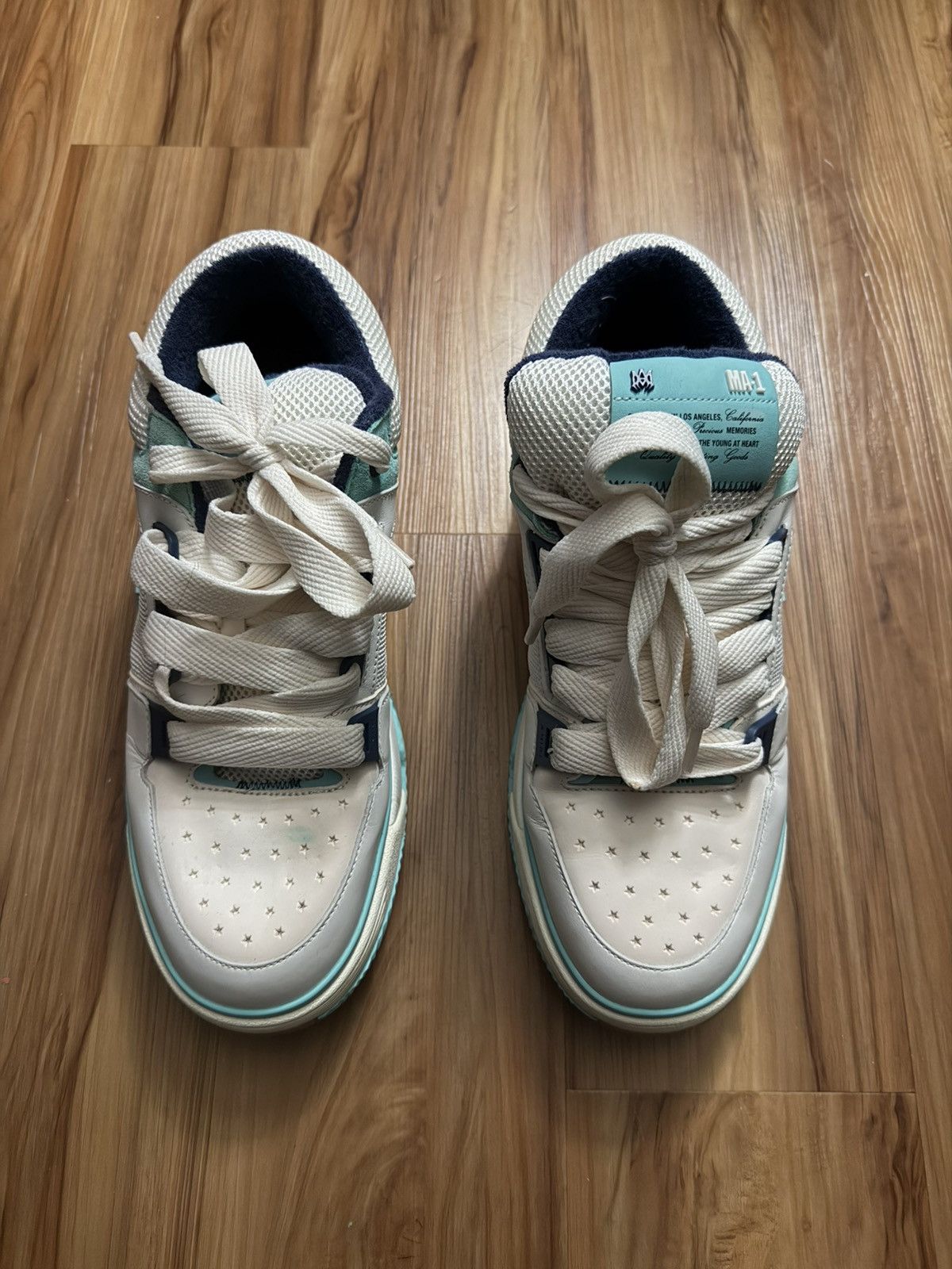 Amiri Amiri MA-1 ‘White Blue’ Size US 14 / EU 47 - 3 Thumbnail